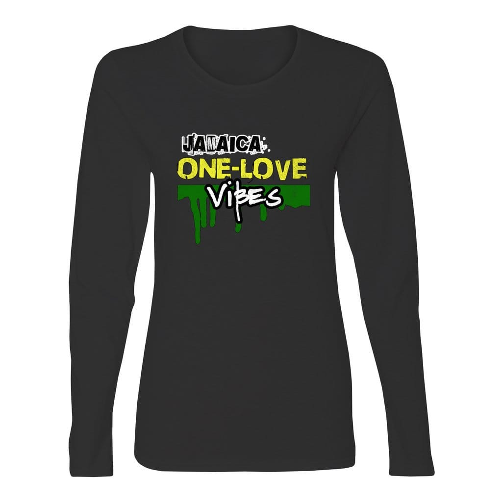 Awkward Styles S / Black Jamaica One Love Vibes. Women’s Heavy Cotton Long Sleeve T-Shirt