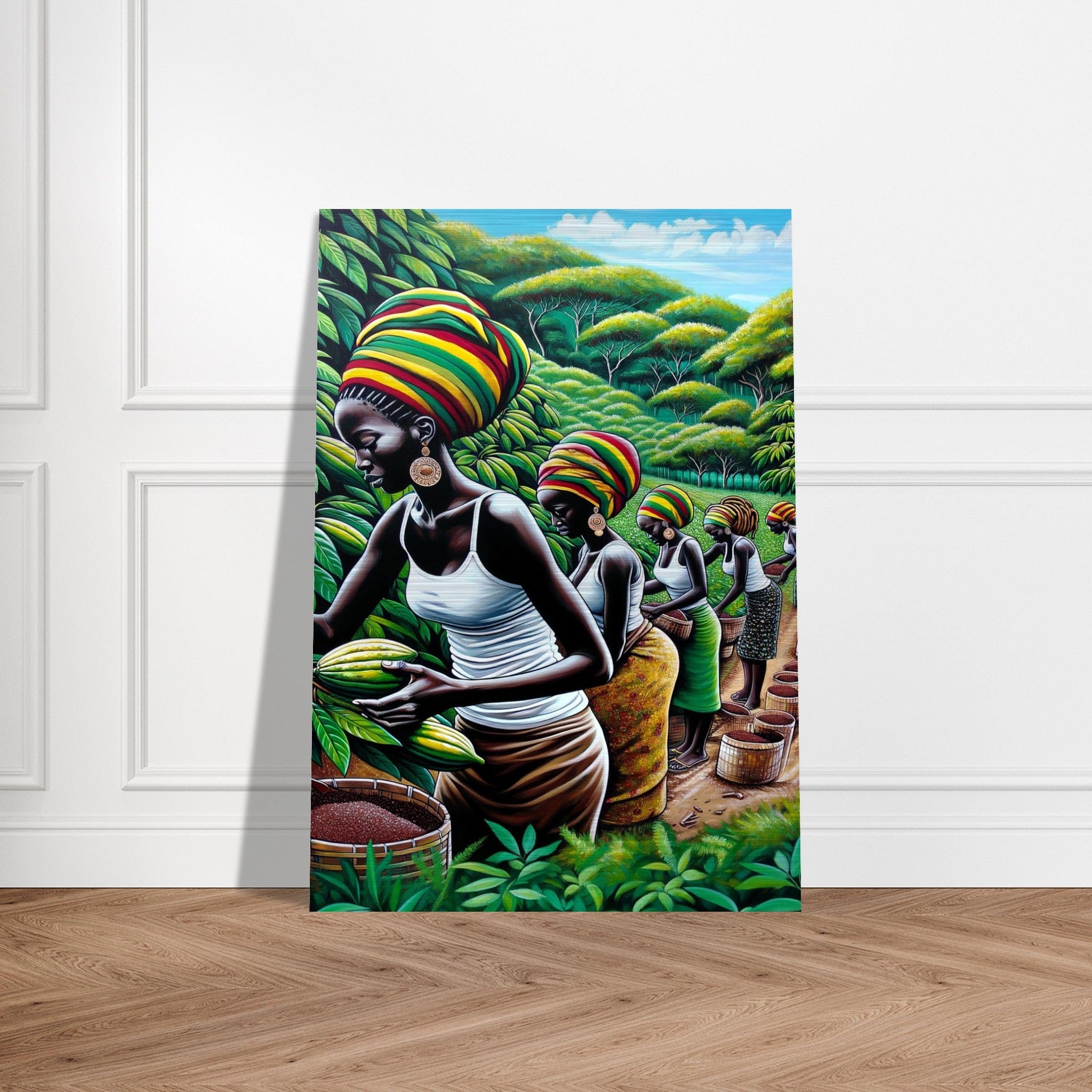 My Store Print Material Cocoa Farming Sisters One Brushed Aluminum Print