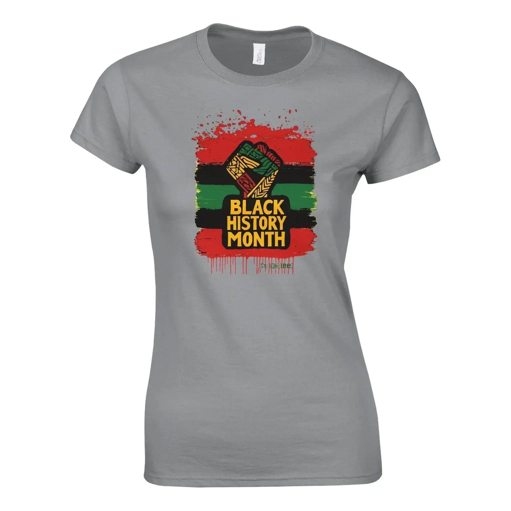 Stylish3Tees.com Print Material Rs Sport Grey / S Black History Month Classic Womens Crewneck T-shirt | Gildan® 64000L