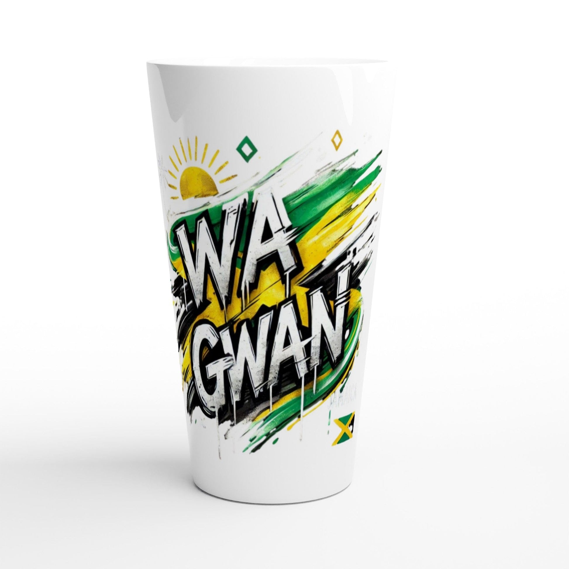 My Store Mugs Wa Gwan White Latte 17oz Ceramic Mug