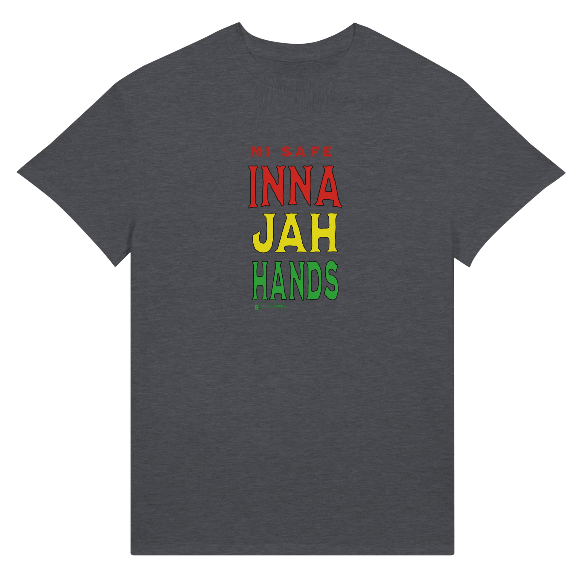 My Store Print Material S / Dark Heather Me Safe Inna Jay Hands Jamaica Women's Headliner Cropped Crewneck T-Shirt | Alternative 5114BP - Ultra Cotton Unisex Crewneck T-shirt | Gildan 2000