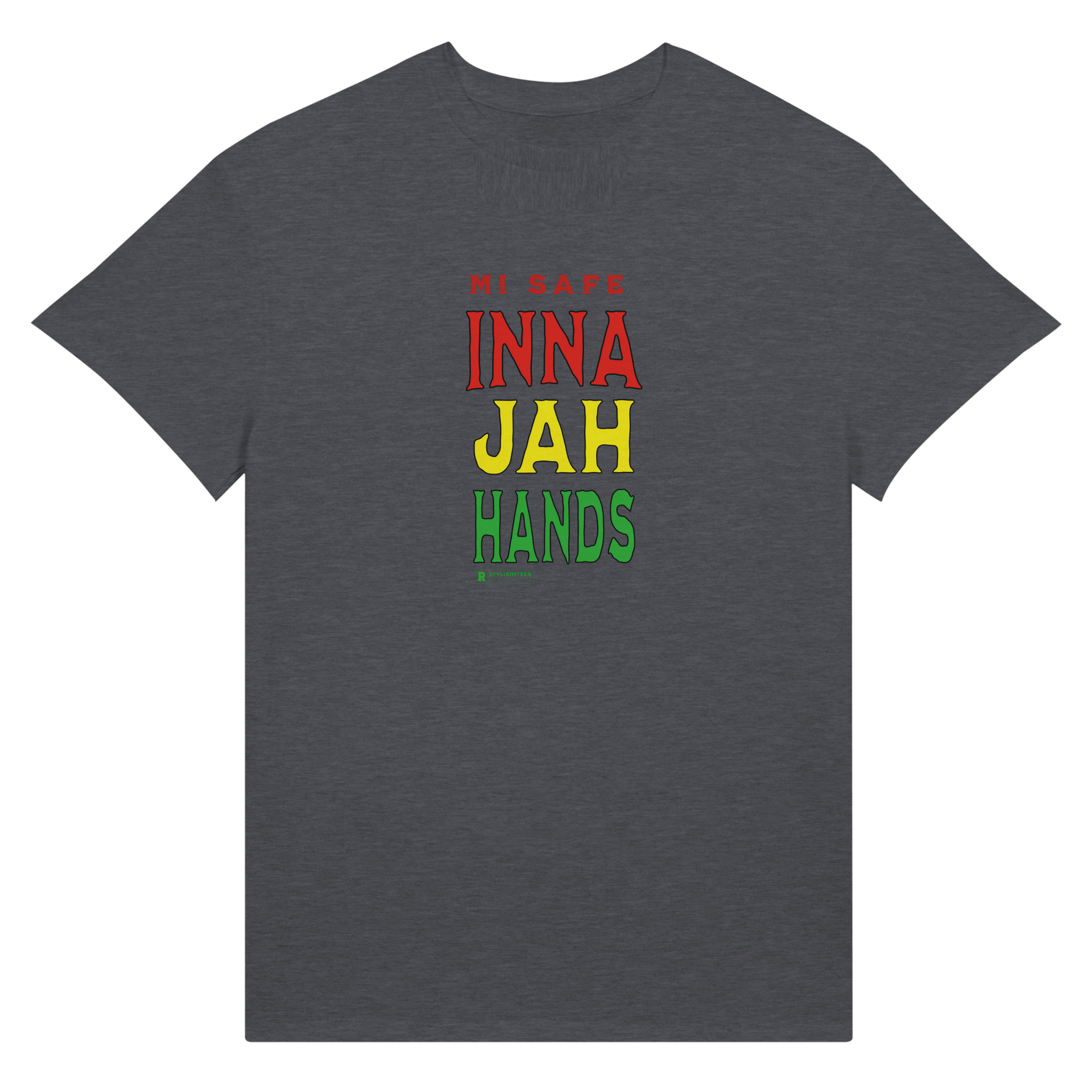 My Store Print Material S / Dark Heather Me Safe Inna Jay Hands Jamaica Women's Headliner Cropped Crewneck T-Shirt | Alternative 5114BP - Ultra Cotton Unisex Crewneck T-shirt | Gildan 2000