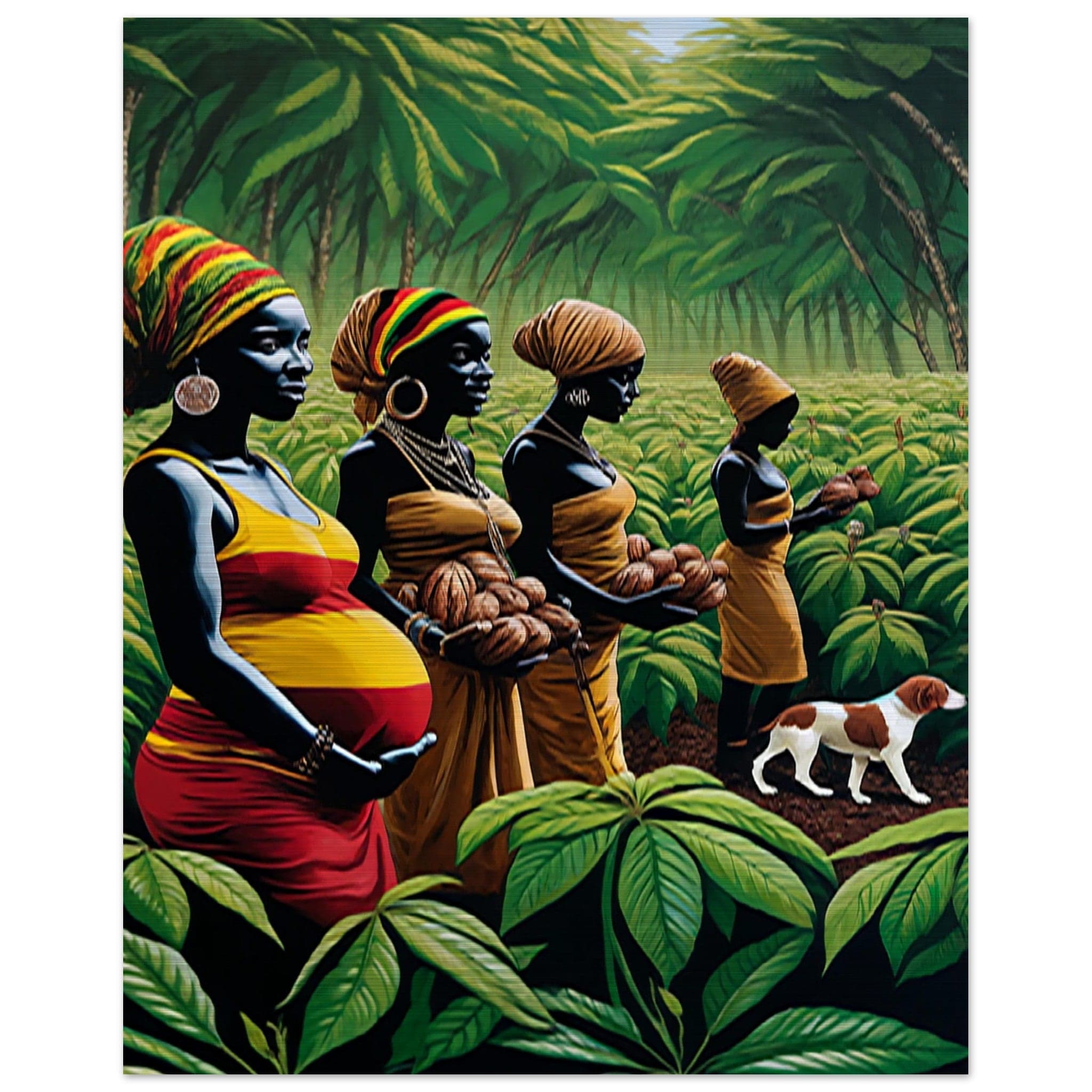My Store Print Material 40x50 cm / 16x20″ Cocoa Farming Family One Brushed Aluminum Print