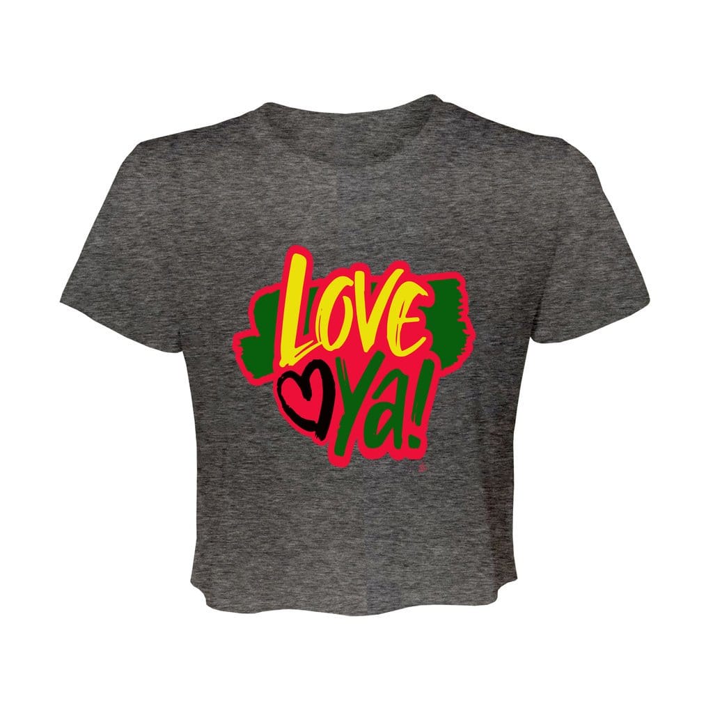 Awkward Styles S / Dark Grey Heather Love Ya Women’s Flowy Cropped Tee