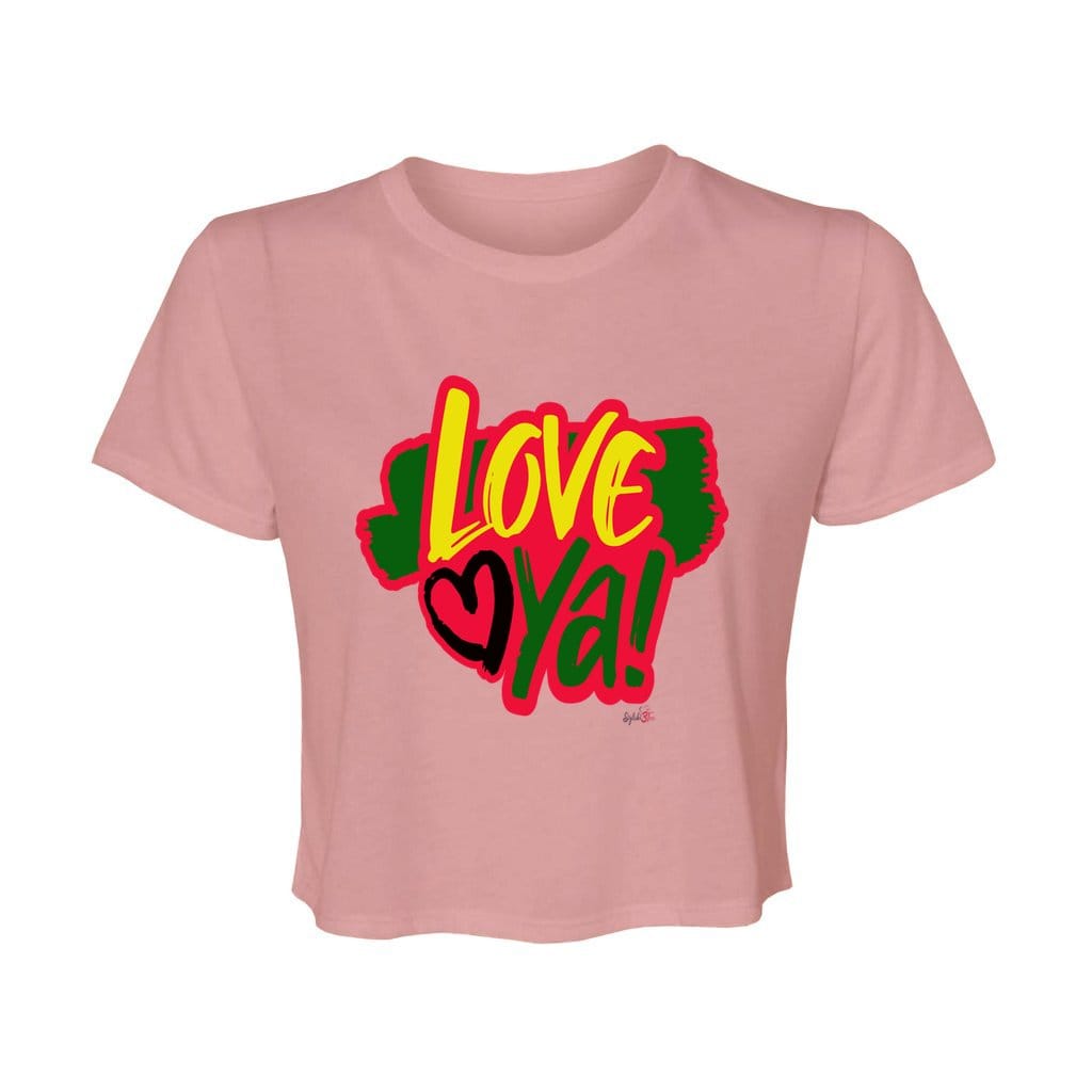 Awkward Styles M / Mauve Love Ya Women’s Flowy Cropped Tee
