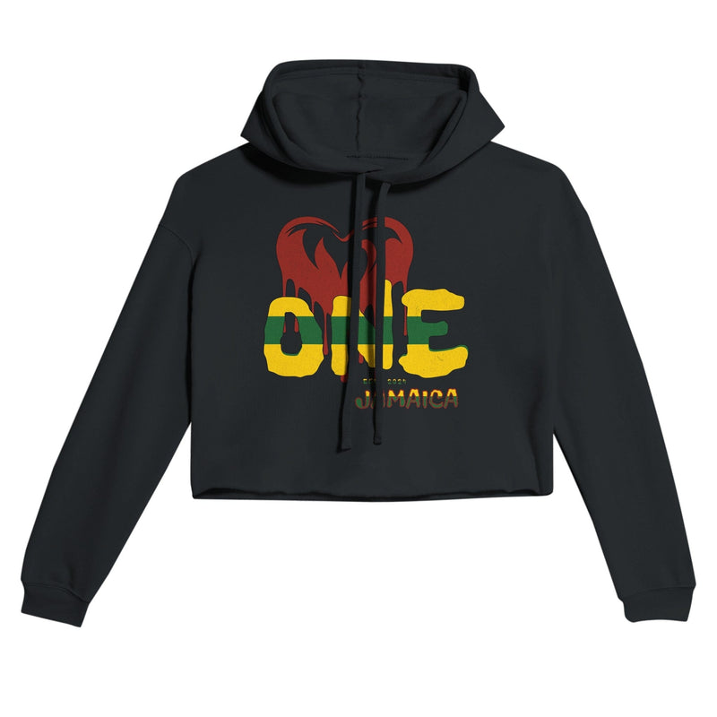 My Store Crop Top Hoodie Black / S One Love Jamaica Women's Cropped Hoodie | Bella + Canvas 7502