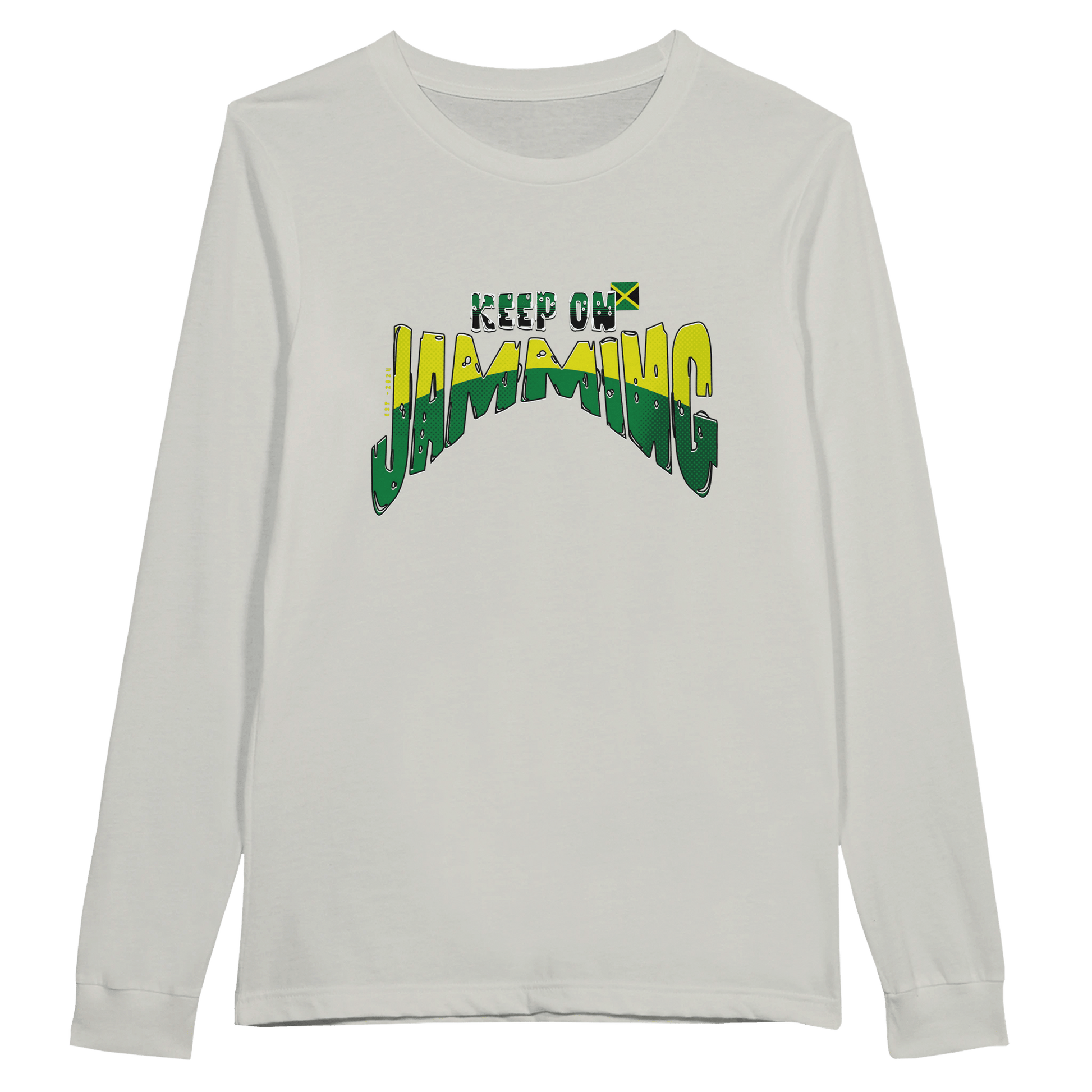 My Store Print Material Ash / S Keep On Jamming Jamaica Urban Wear Premium Unisex Long sleeve T-shirt