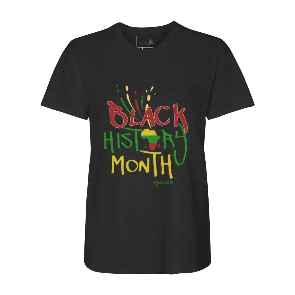Awkward Styles XS / Black Black History Month Women's Boyfriend Tee