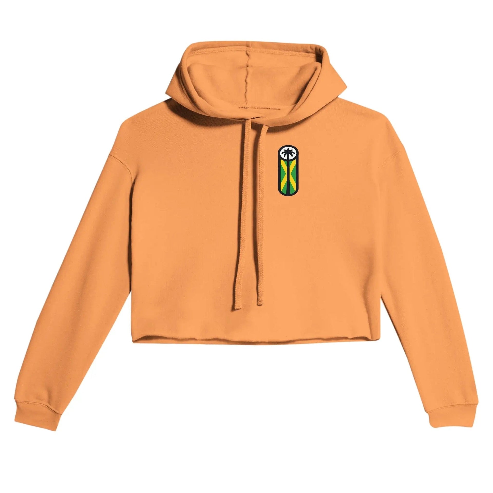 Stylish3Tees.com T-Shirts Peach / S Jamaica Raw Unfiltered Women's Cropped Hoodie | Bella + Canvas 7502