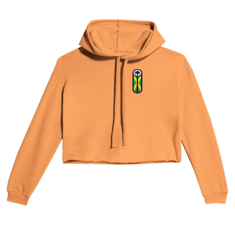 Stylish3Tees.com T-Shirts Peach / S Jamaica Raw Unfiltered Women's Cropped Hoodie | Bella + Canvas 7502