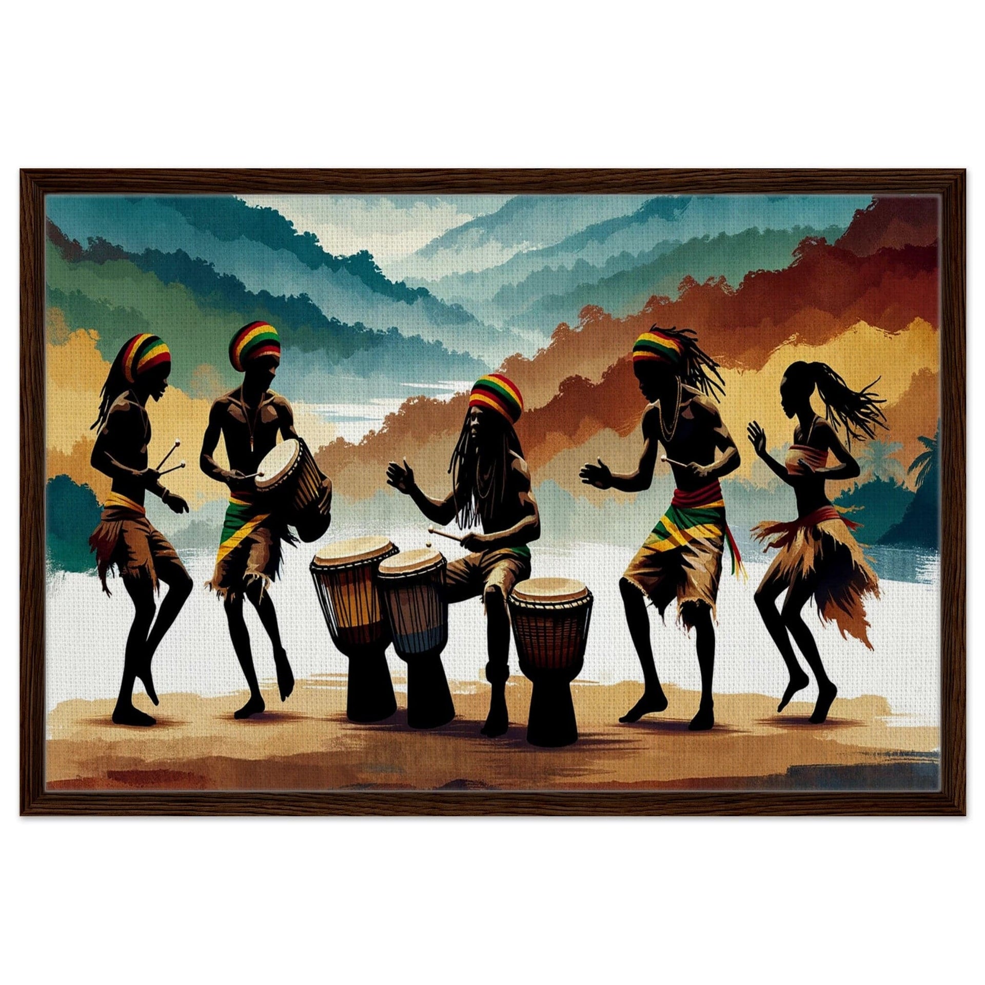 My Store Print Material 60x90 cm / 24x36″ / Dark wood frame Roots And Culture Rhythm One Framed Canvas