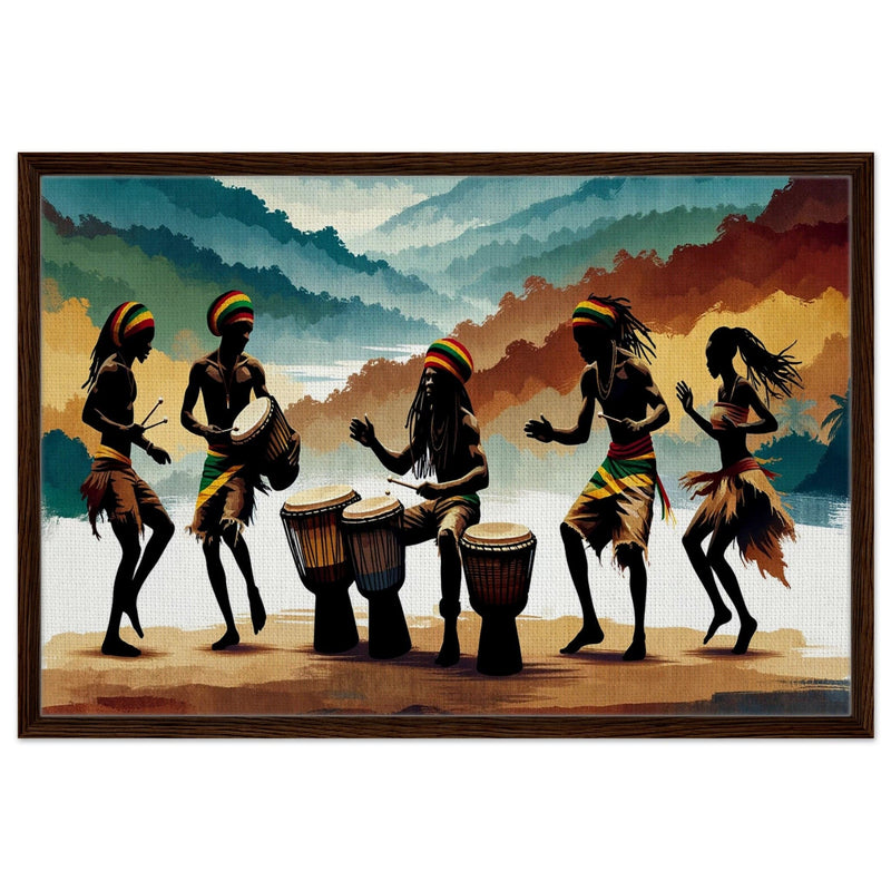 My Store Print Material 60x90 cm / 24x36″ / Dark wood frame Roots And Culture Rhythm One Framed Canvas
