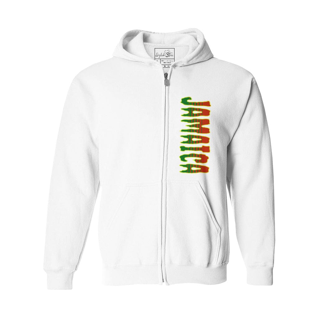 Awkward Styles S / White Jamaica Unisex Heavy Blend Full-Zip Hooded Sweatshirt