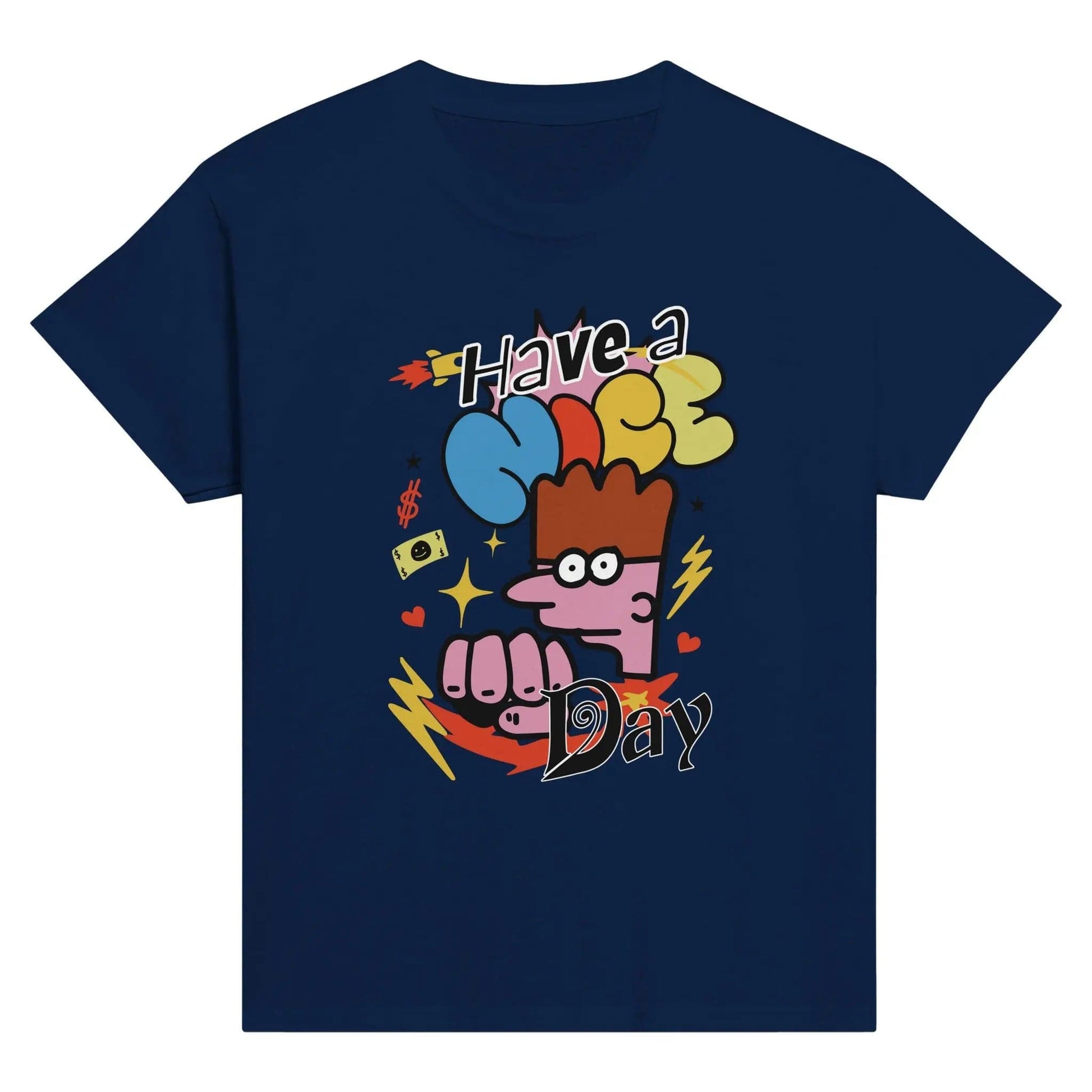 Stylish3Tees.com Print Material Navy / XS Have A Nice Day Classic Kids Crewneck T-shirt