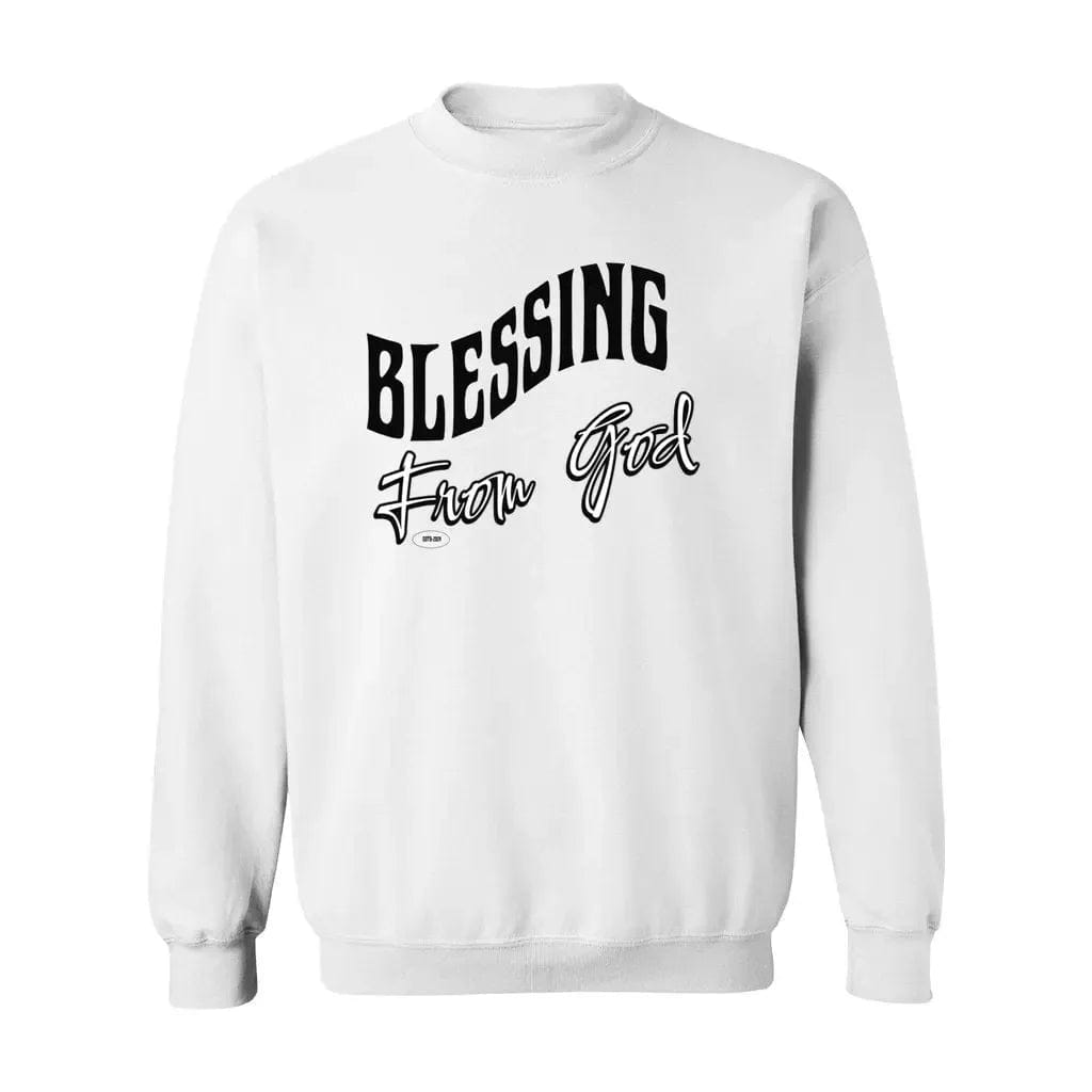 Awkward Styles S / White Blessing From God Unisex Heavy Blend Crewneck Sweatshirt
