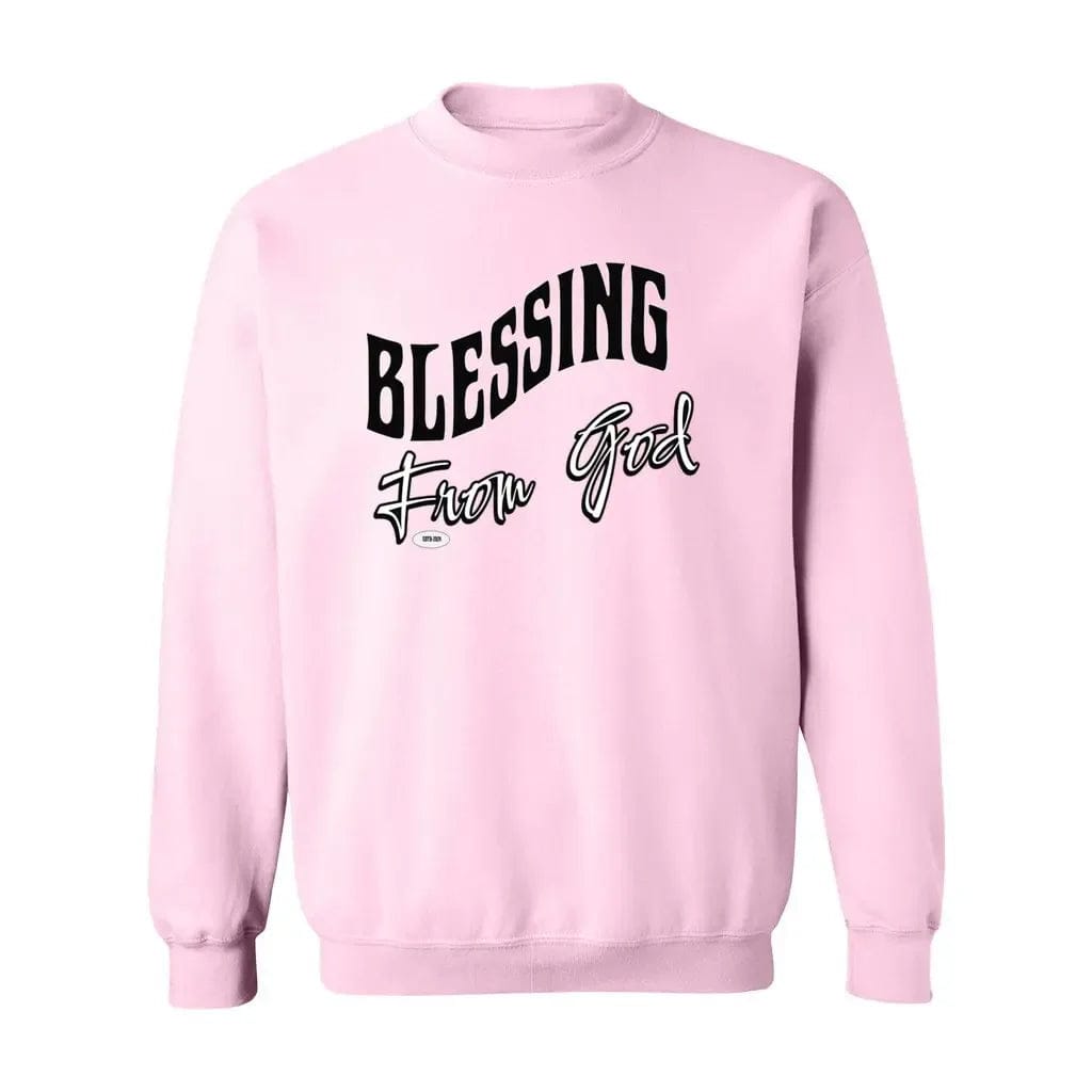 Awkward Styles S / Light Pink Blessing From God Unisex Heavy Blend Crewneck Sweatshirt