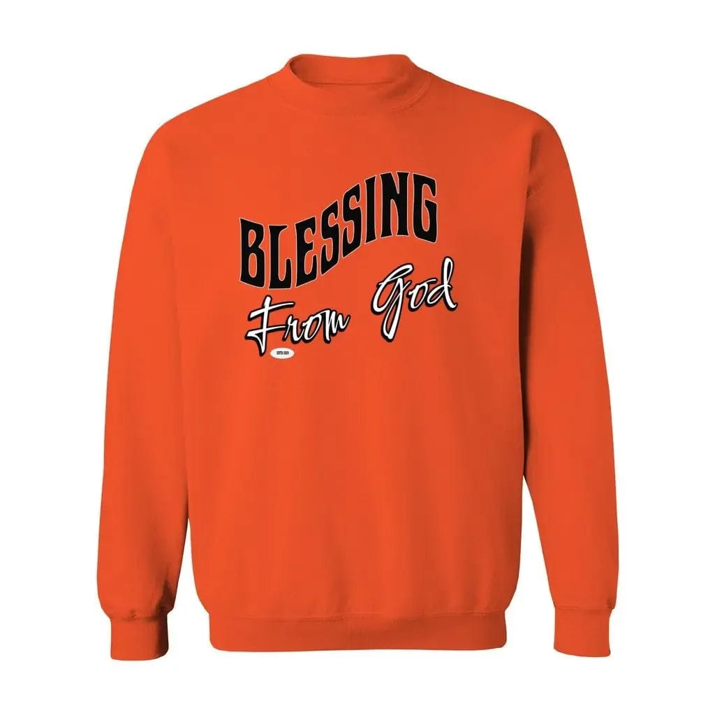 Awkward Styles S / Orange Blessing From God Unisex Heavy Blend Crewneck Sweatshirt
