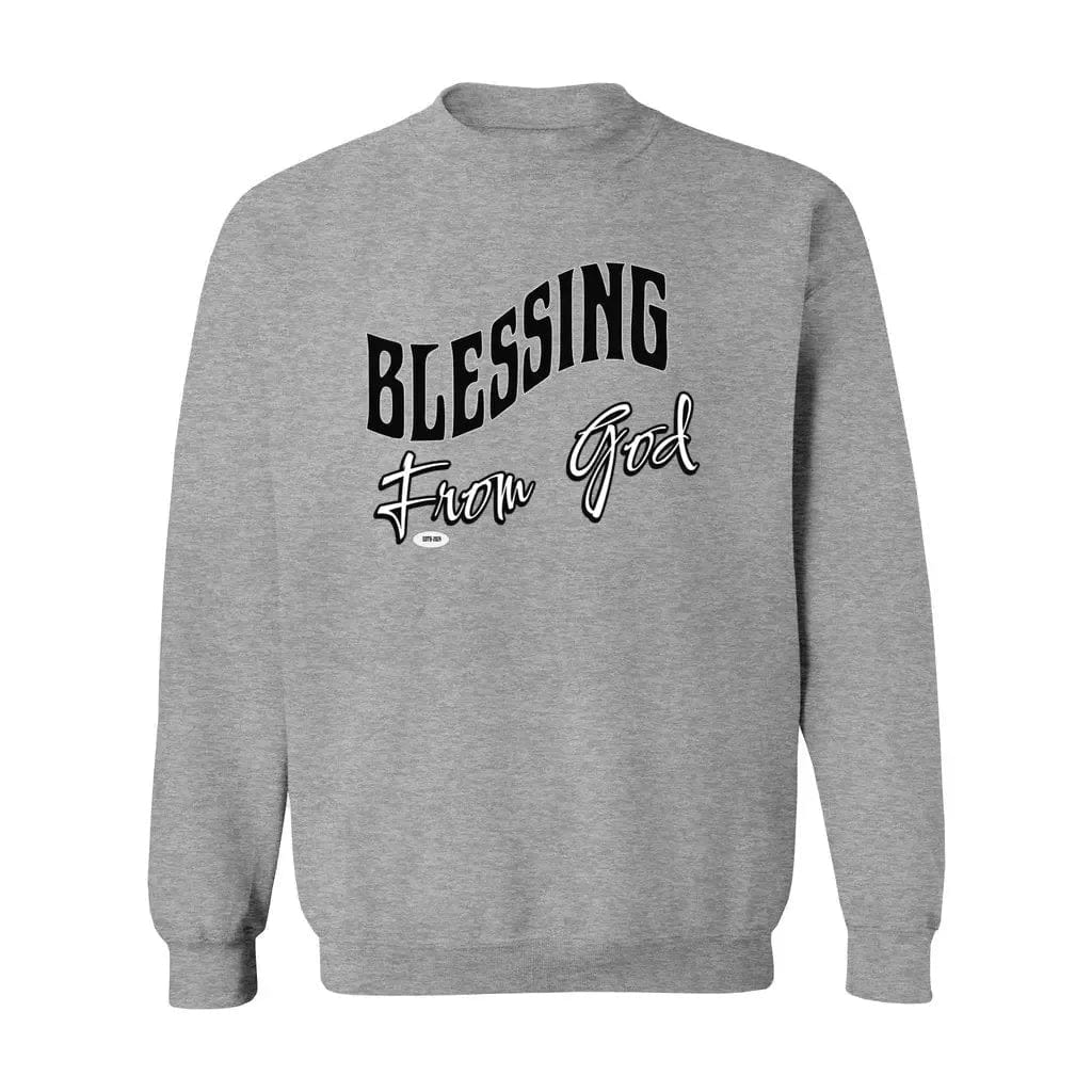 Awkward Styles S / Sports Grey Blessing From God Unisex Heavy Blend Crewneck Sweatshirt