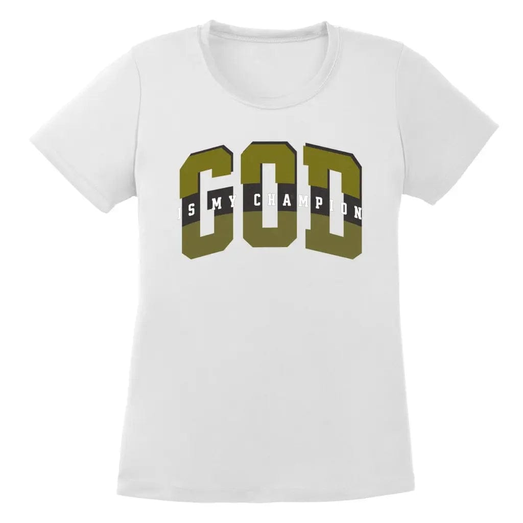 Awkward Styles XS / White God Is My Champion Ladies Competitor Tee