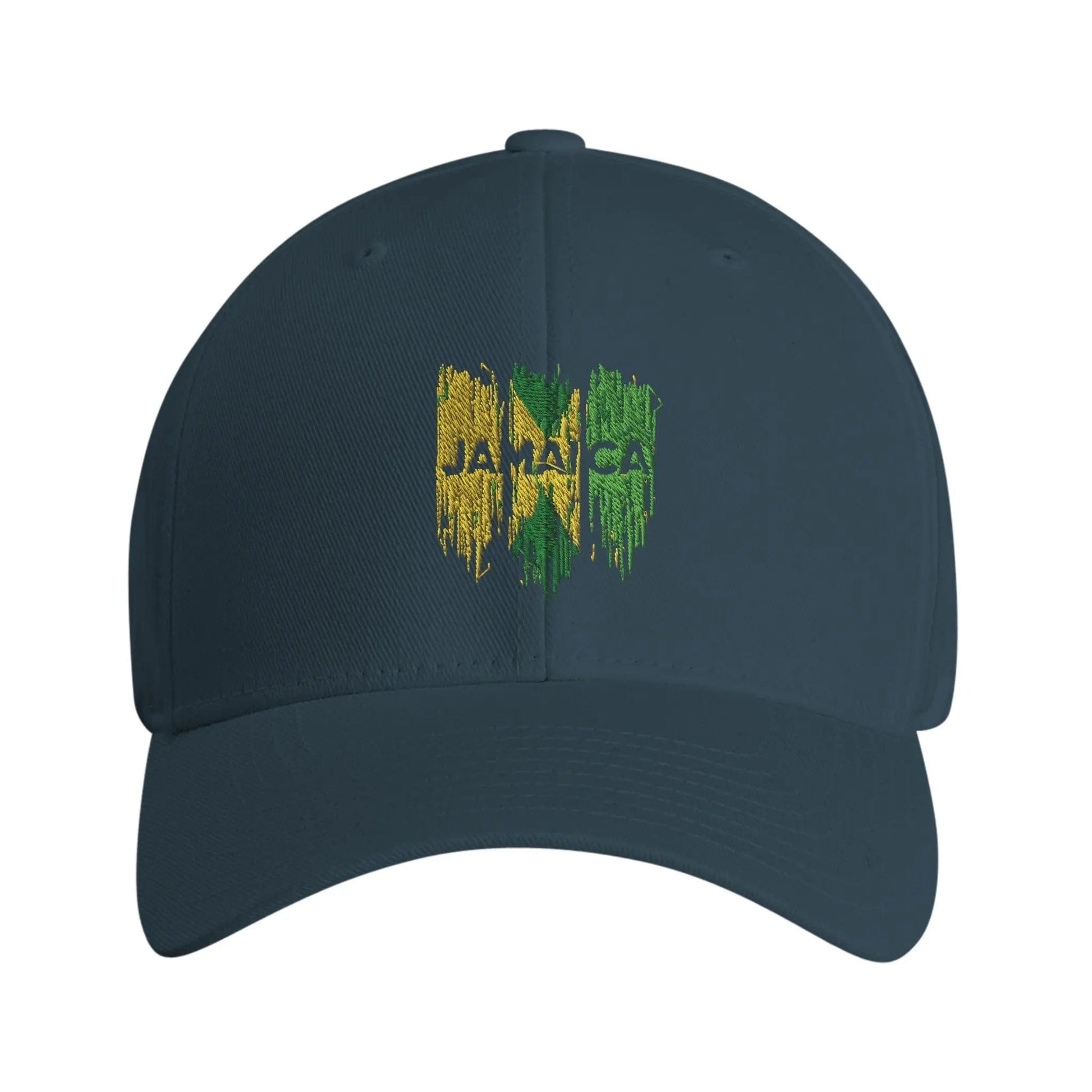 Stylish3Tees.com Print Material Dark Grey Raw Unfiltered Jamaica Fitted Baseball Cap | Flexfit 6277