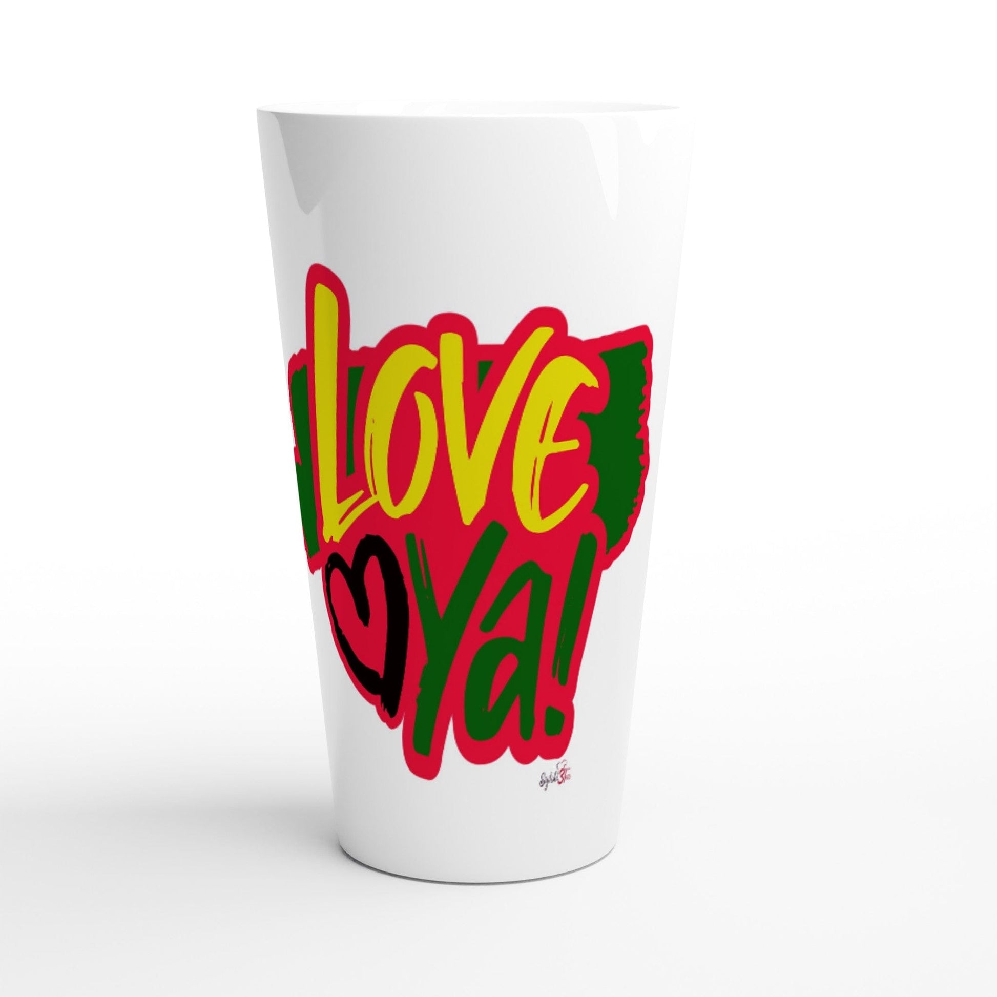 My Store Mugs Love Ya White Latte 17oz Ceramic Mug