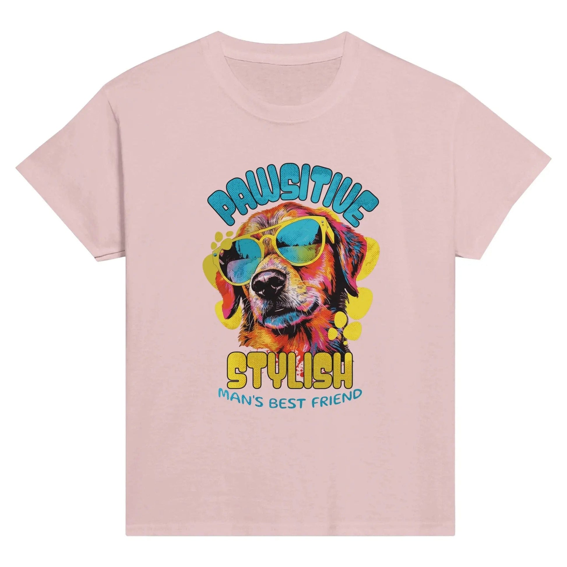 Stylish3Tees.com T-Shirts Light Pink / XS Pawsitive Stylish  Classic Kids Crewneck T-shirt
