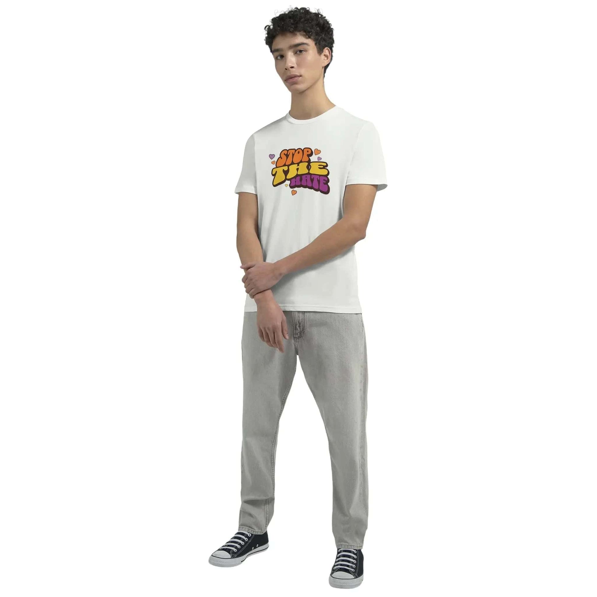 Stylish3Tees.com T-Shirts Stop The Hate Organic Unisex Crewneck T-Shirt