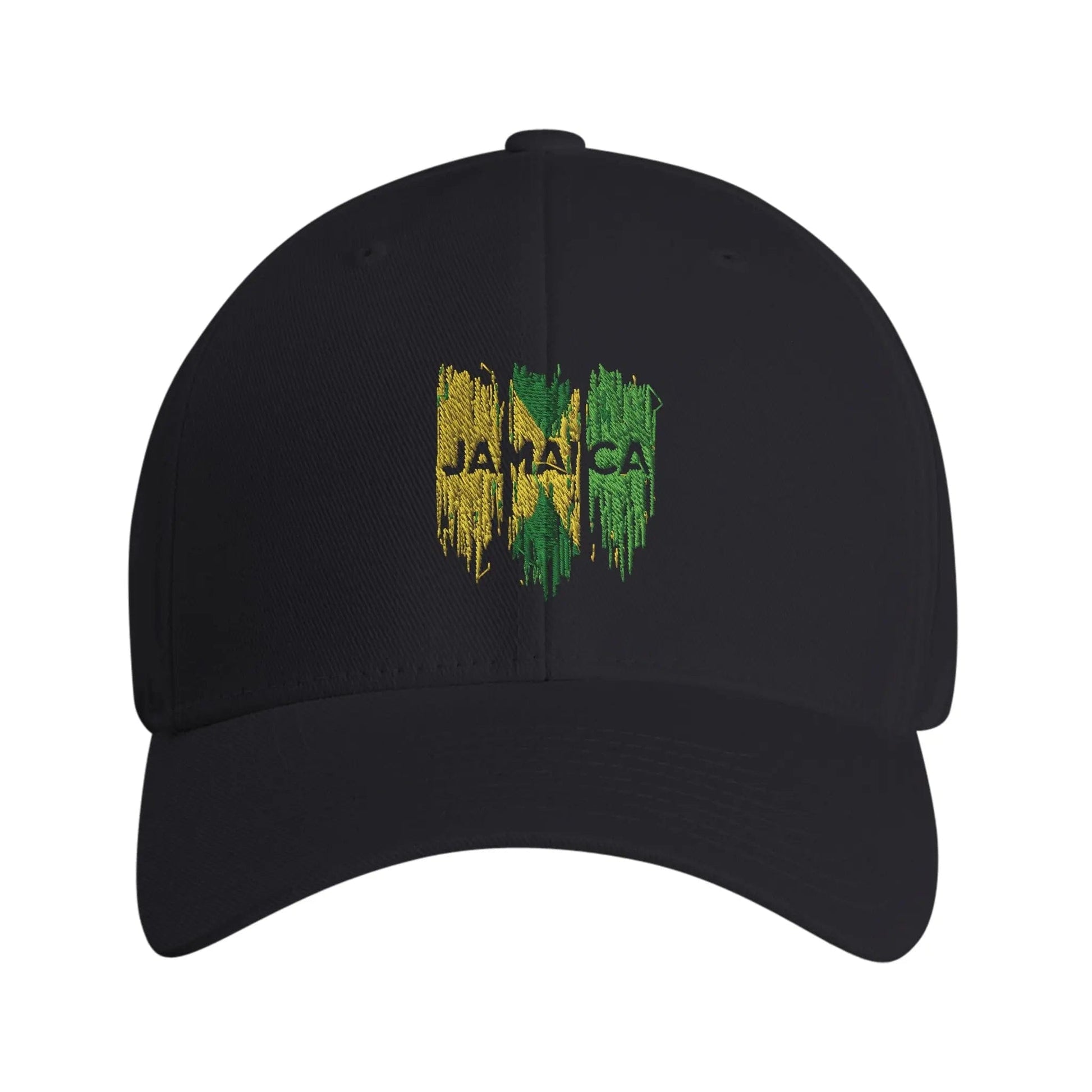 Stylish3Tees.com Print Material Black Raw Unfiltered Jamaica Fitted Baseball Cap | Flexfit 6277