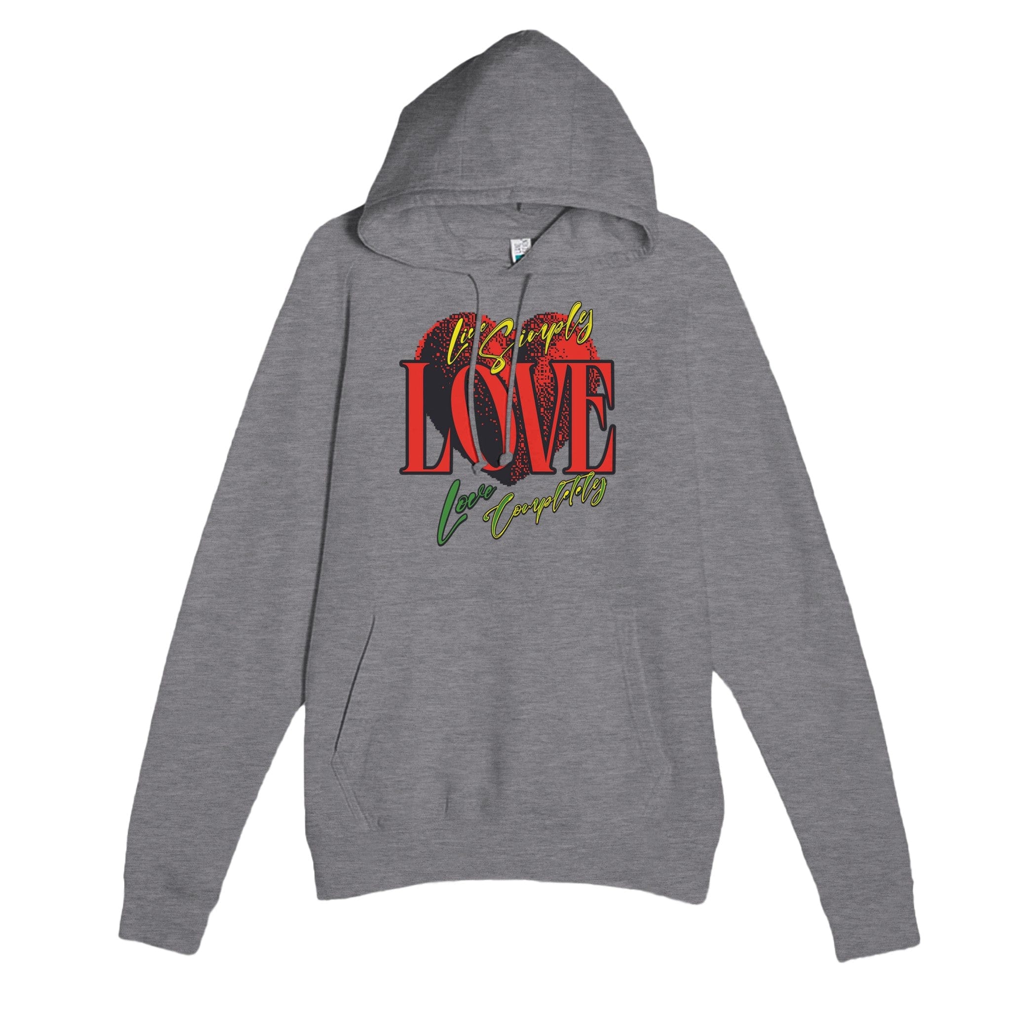 My Store Print Material Graphite Heather / XS Live Simple Love Completely - Premium Unisex Pullover Hoodie | Laneseven LS13001
