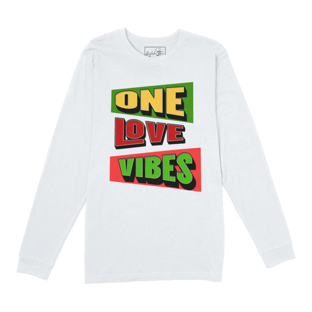 Awkward Styles S / White One Love Vibes-Long Sleeve T-shirt Premium