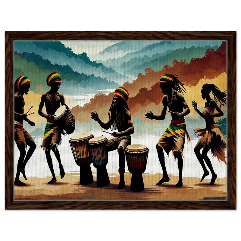 My Store Print Material 45x60 cm / 18x24″ / Dark wood frame Roots And Culture Rhythm One Framed Canvas