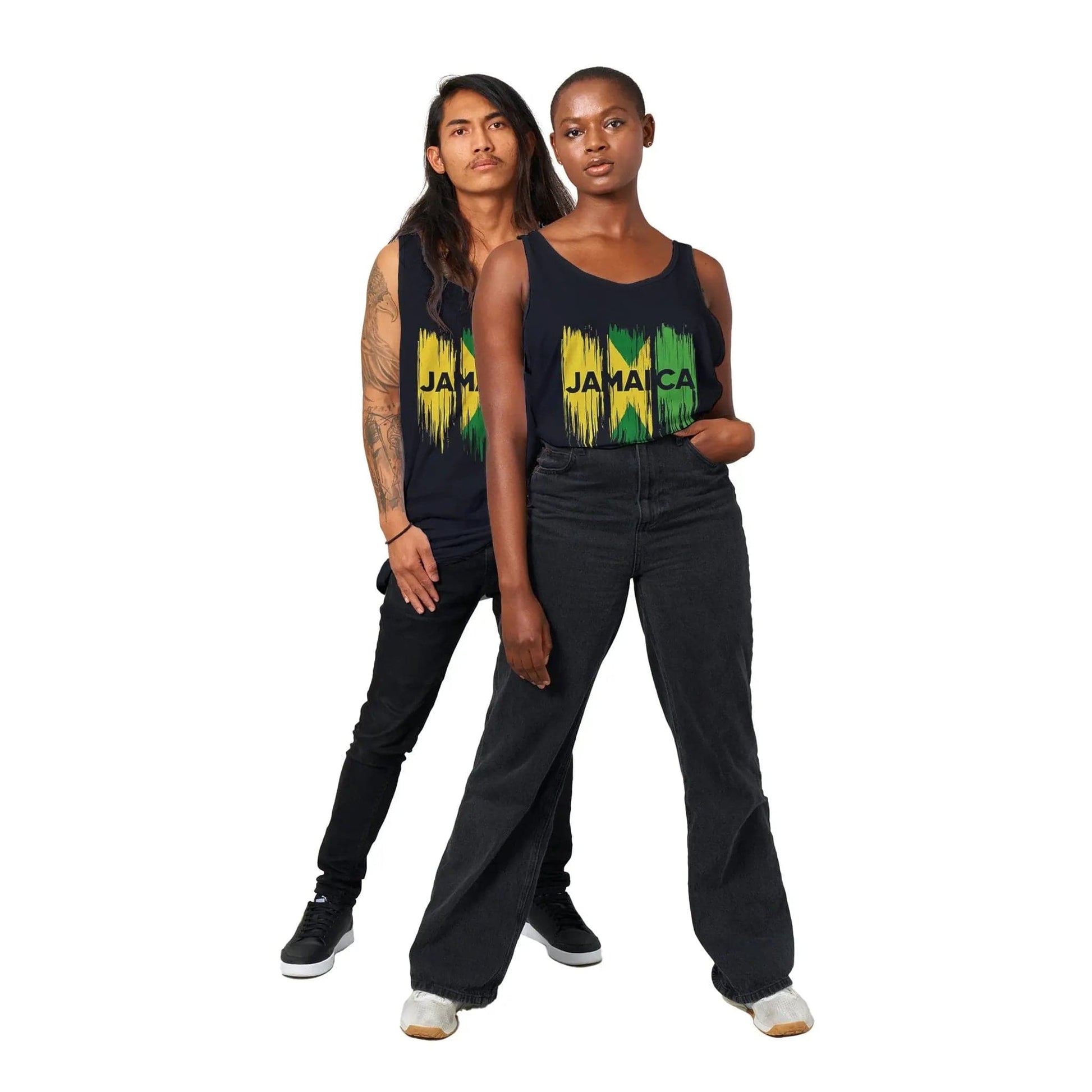 Stylish3Tees.com Print Material Raw Unfiltered Jamaica Premium Unisex Tank Top
