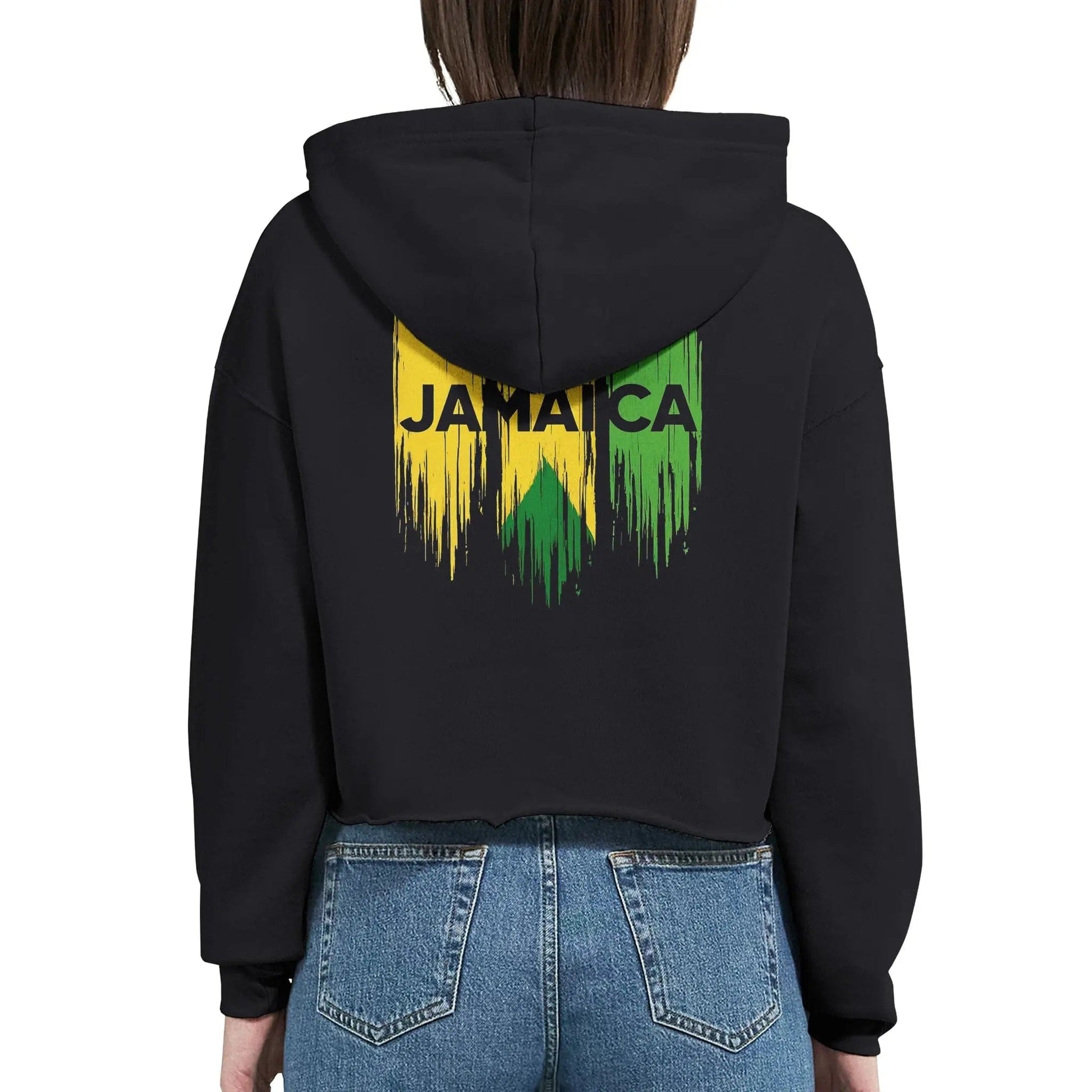 Stylish3Tees.com Print Material Raw Unfiltered Jamaica Women's Cropped Hoodie | Bella + Canvas 7502