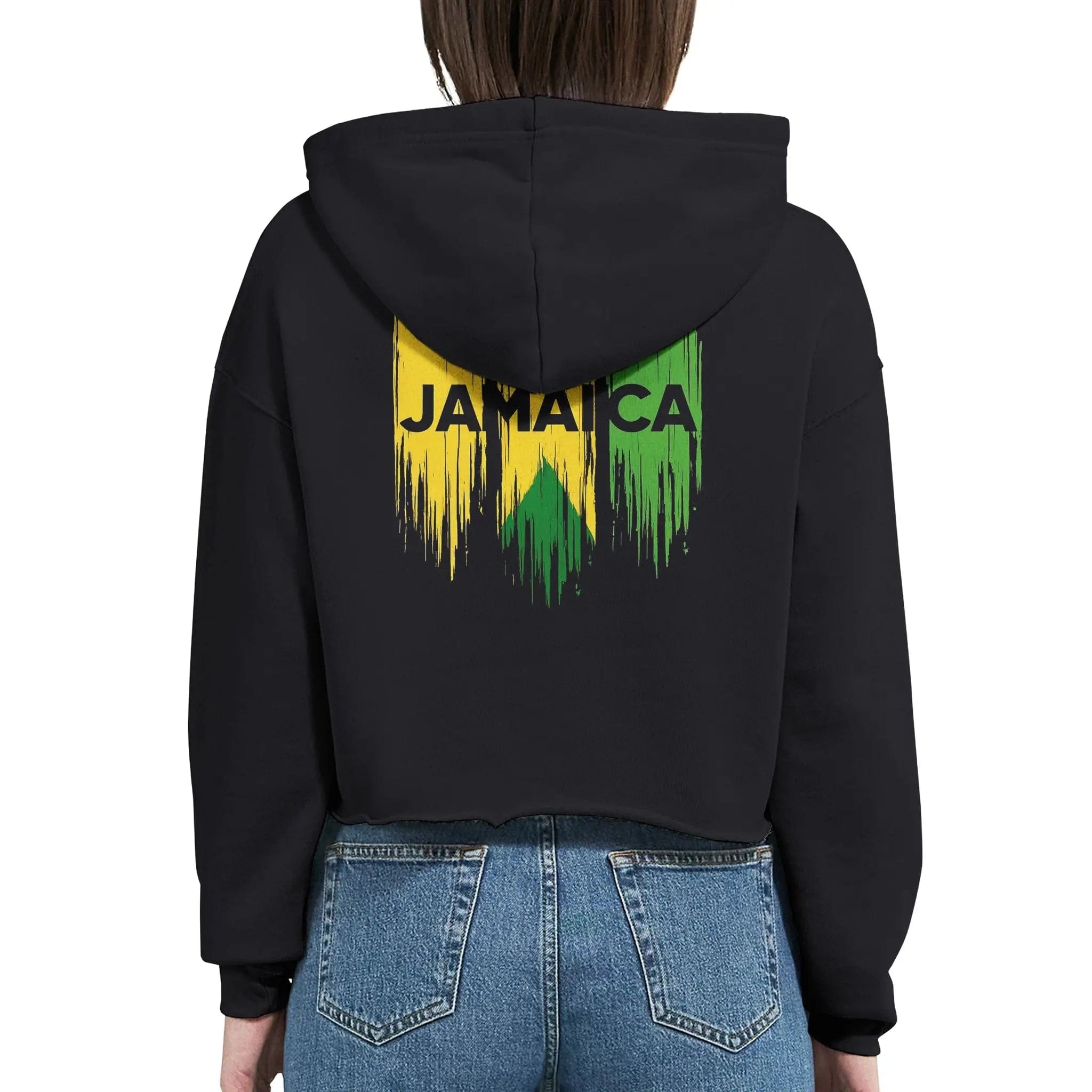 Stylish3Tees.com Print Material Raw Unfiltered Jamaica Women's Cropped Hoodie | Bella + Canvas 7502