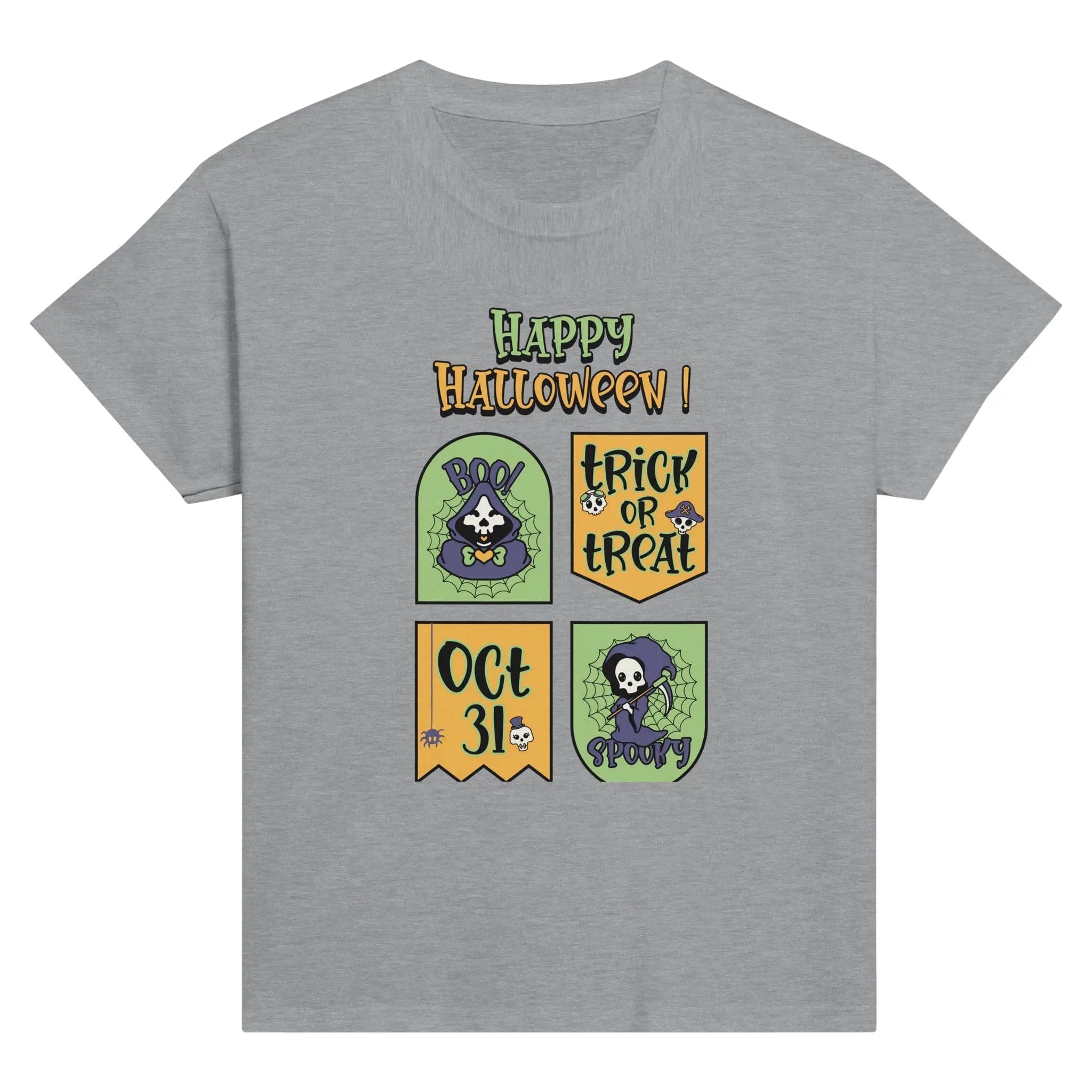 Stylish3Tees.com T-Shirts Sports Grey / S Happy Halloween Classic Kids Crewneck T-shirt