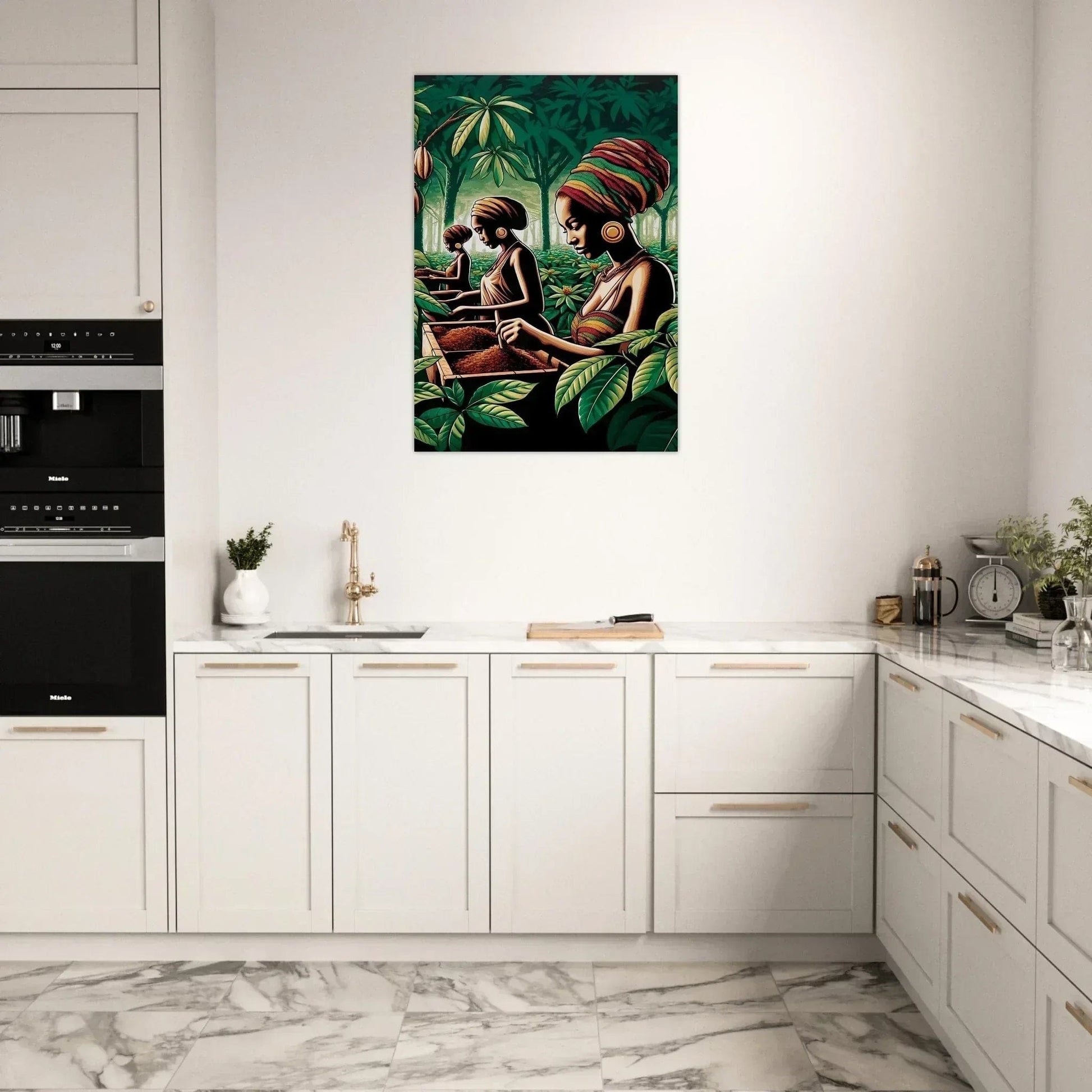 My Store Print Material African Cocoa Farmers Lady's One Aluminum Print