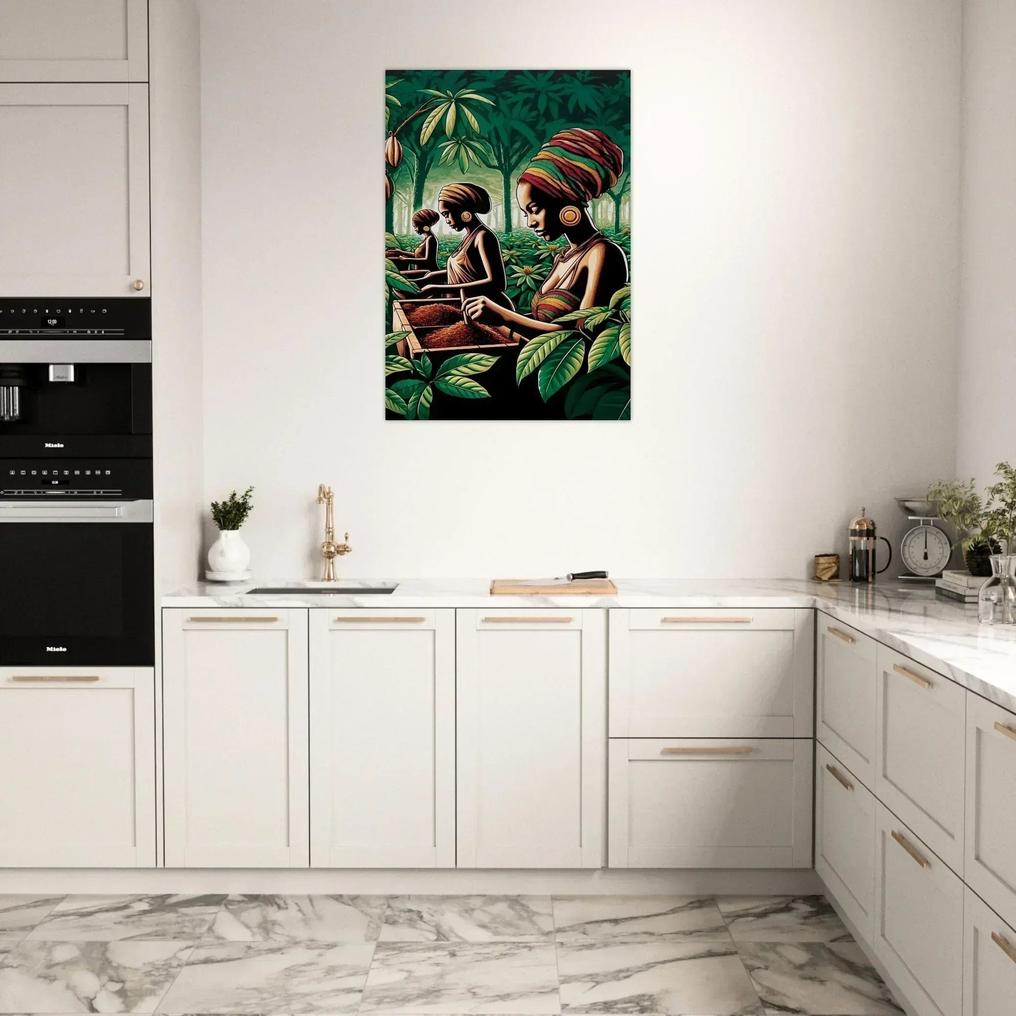My Store Print Material African Cocoa Farmers Lady's One Aluminum Print