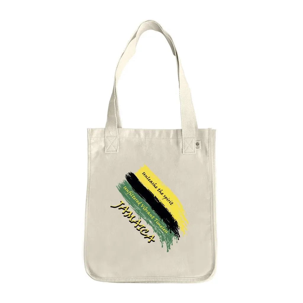 Awkward Styles 12.5X14.5X7 / Natural Raw Unfiltered Jamaica Organic Cotton Canvas Market Tote