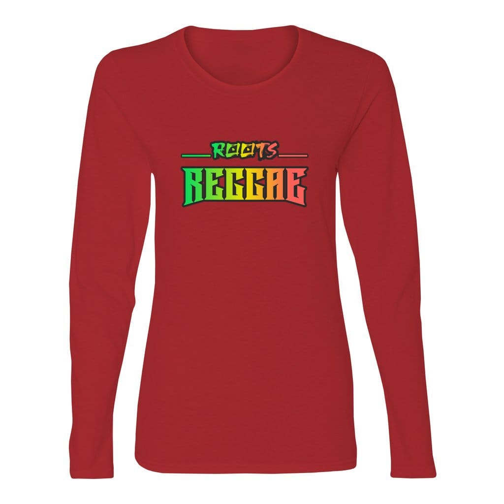 Awkward Styles S / Red Roots Reggae. Women’s Heavy Cotton Long Sleeve T-Shirt