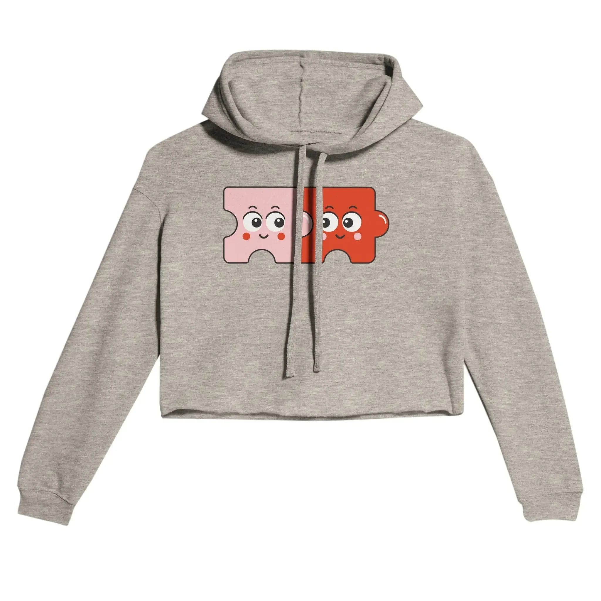 Stylish3Tees.com T-Shirts Heather Dust / S Adore You Women's Cropped Hoodie | Bella + Canvas 7502