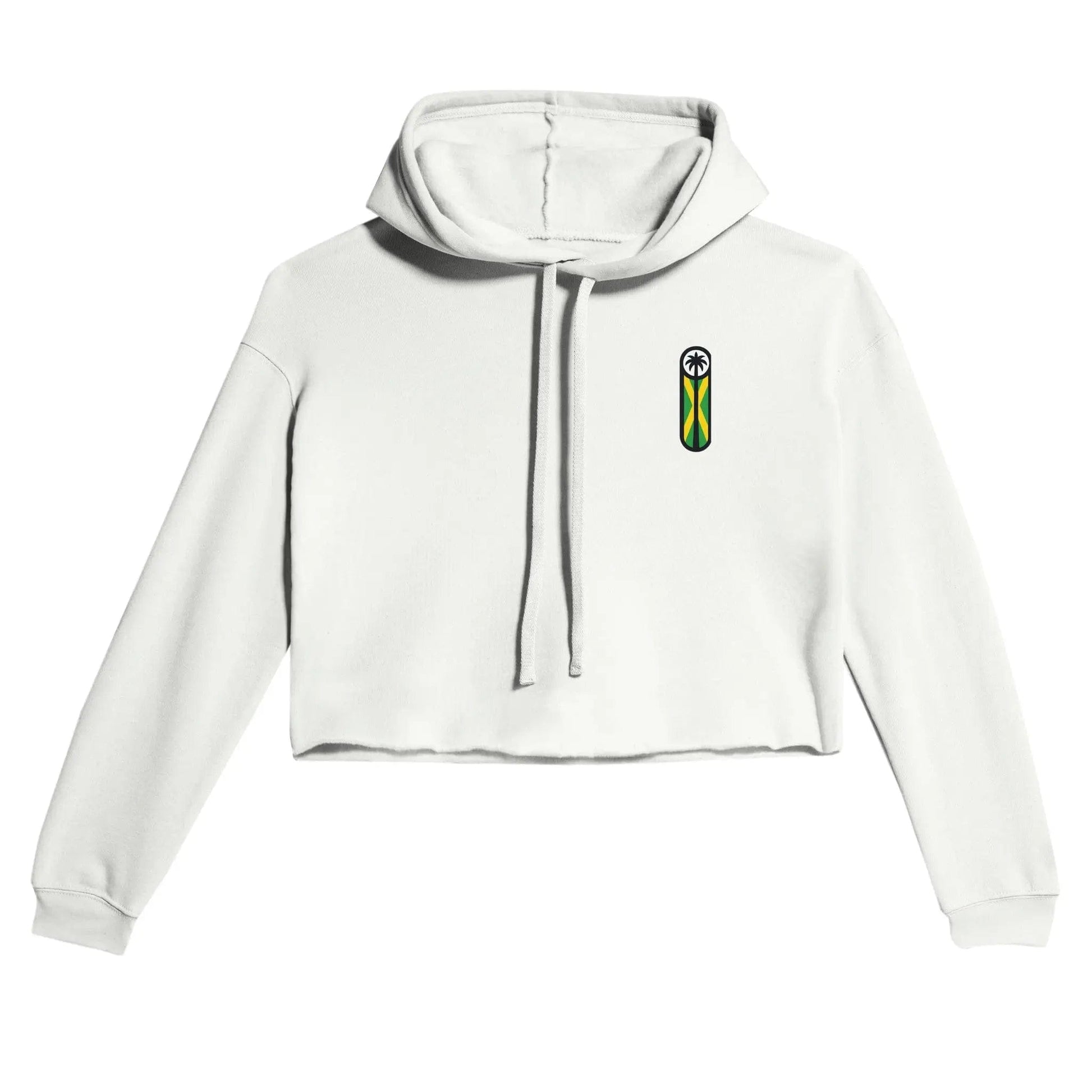Stylish3Tees.com Print Material White / S Raw Unfiltered Jamaica Women's Cropped Hoodie | Bella + Canvas 7502