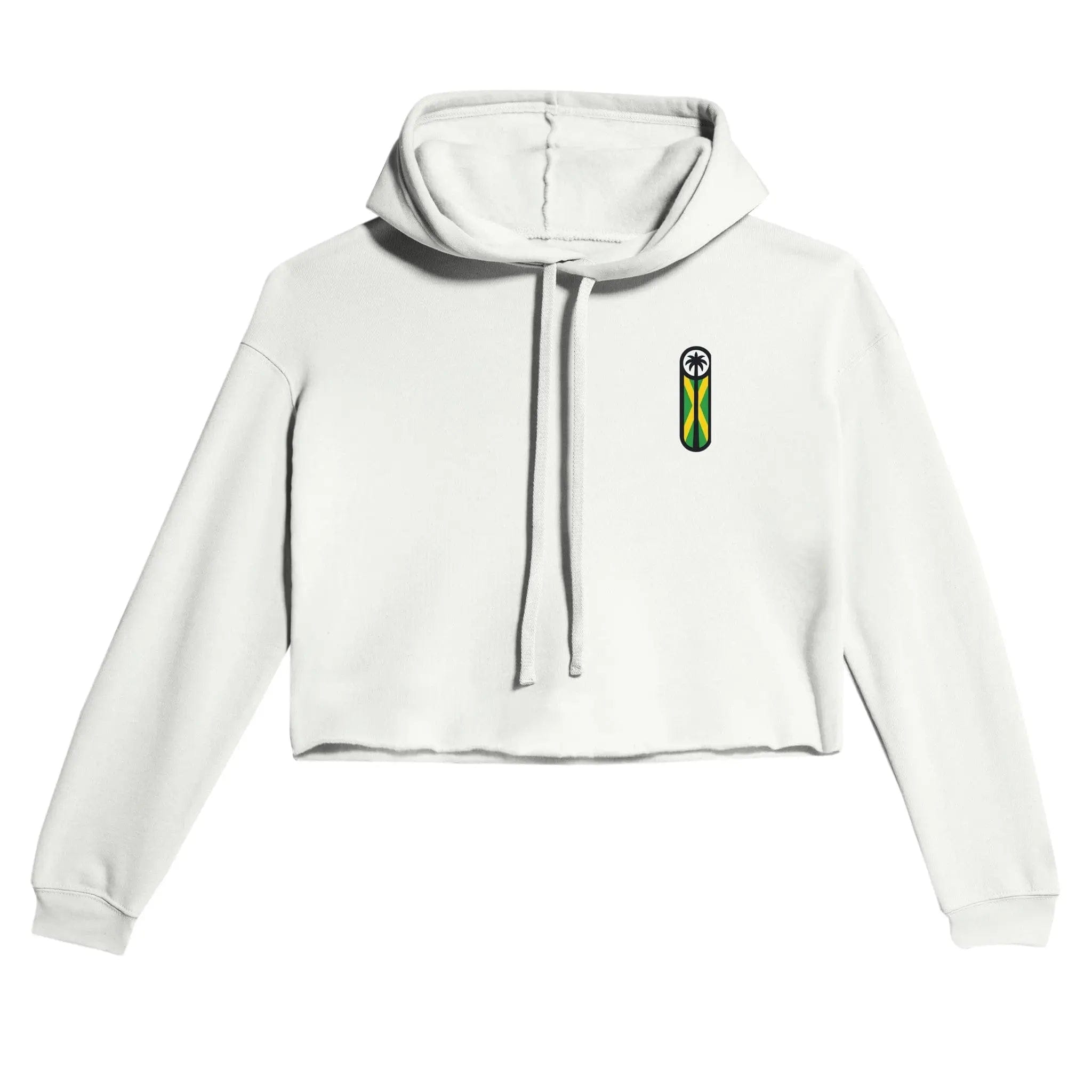 Stylish3Tees.com Print Material White / S Raw Unfiltered Jamaica Women's Cropped Hoodie | Bella + Canvas 7502