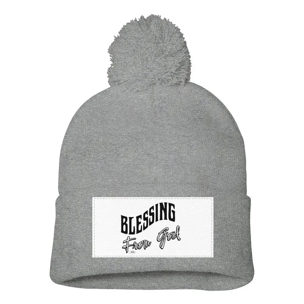 Awkward Styles One Size / Heather Grey Blessing From God Knit Beanie