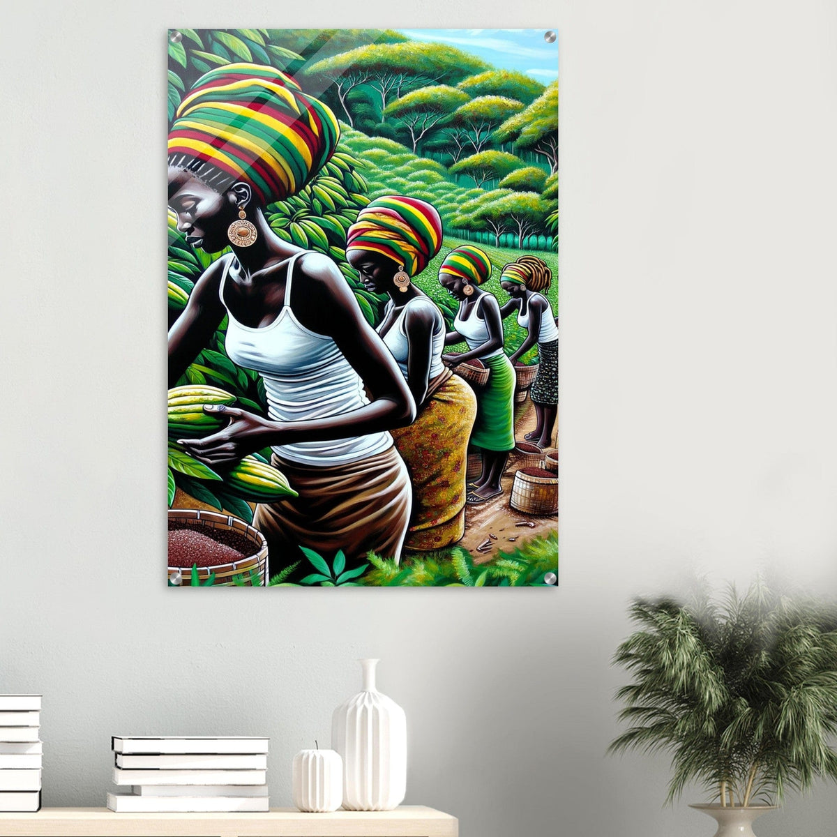 My Store Print Material Cocoa Farming Sisters One Acrylic Print