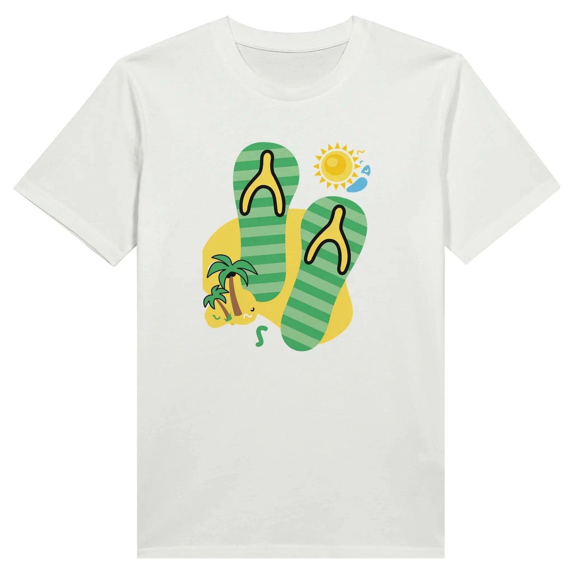 Stylish3Tees.com Print Material S Summer Time Beach Organic Unisex Crewneck T-shirt