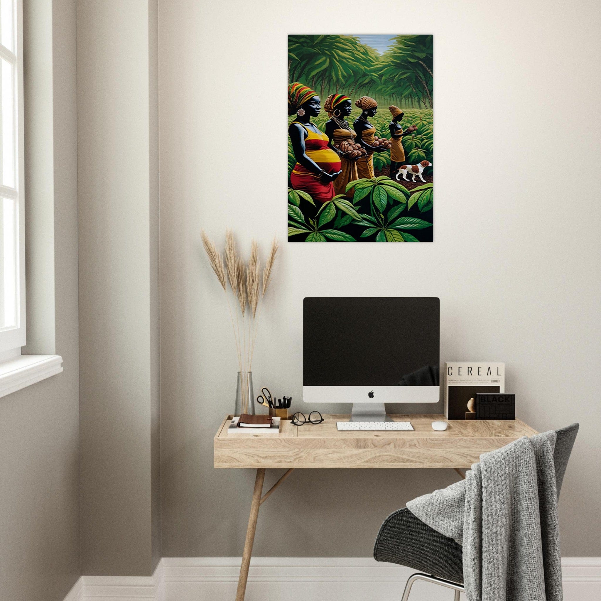 My Store Print Material Cocoa Farming Family One Brushed Aluminum Print