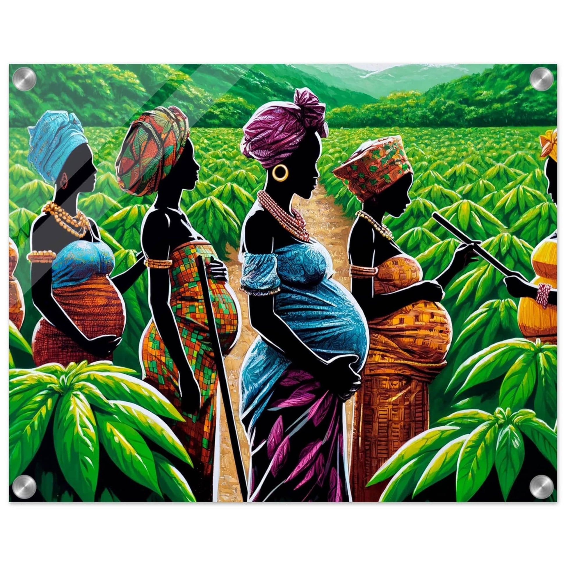 My Store Print Material 40x50 cm / 16x20″ Young Baby Mothers On The Cocoa Farm Five Acrylic Print