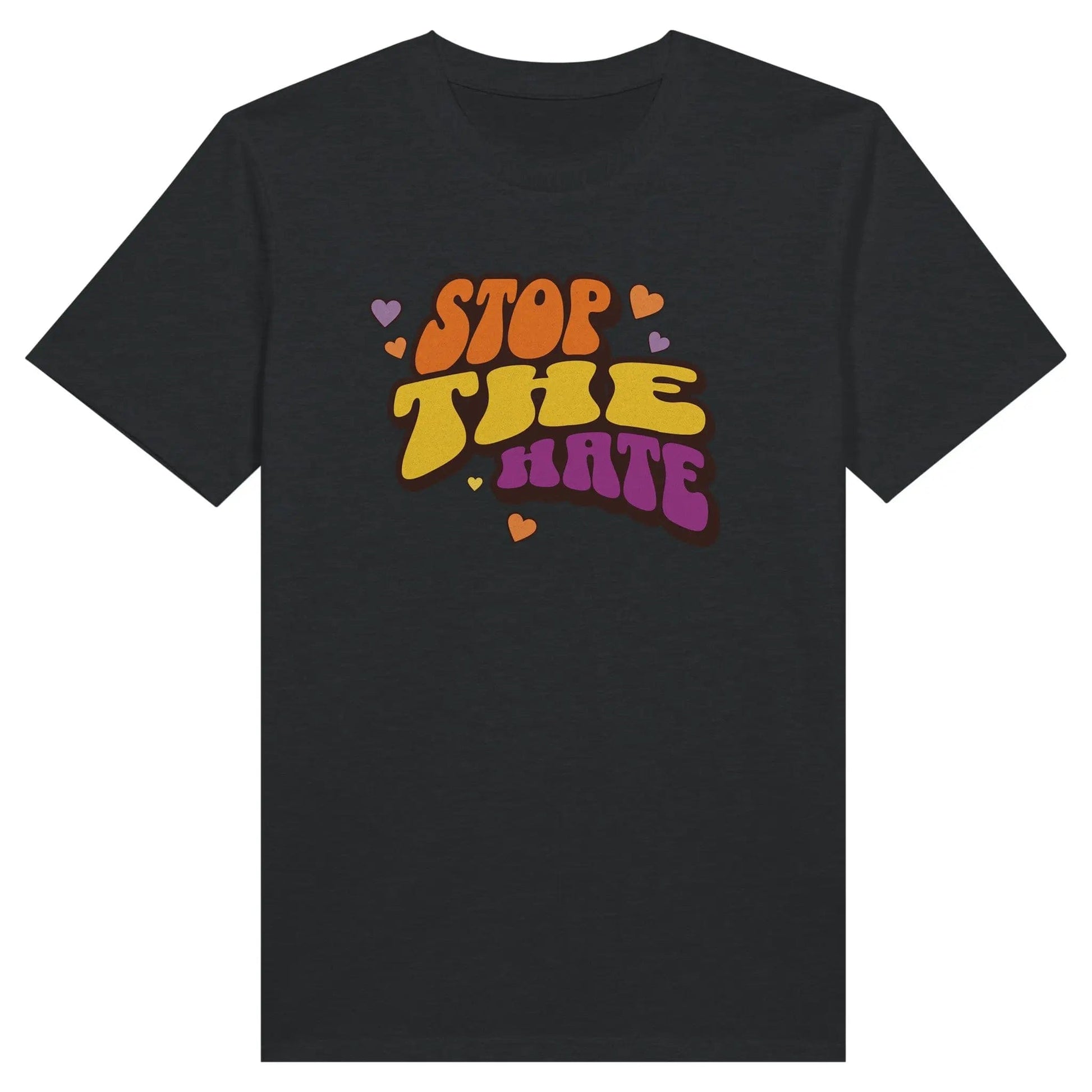 Stylish3Tees.com T-Shirts Charcoal / S Stop The Hate Organic Unisex Crewneck T-Shirt