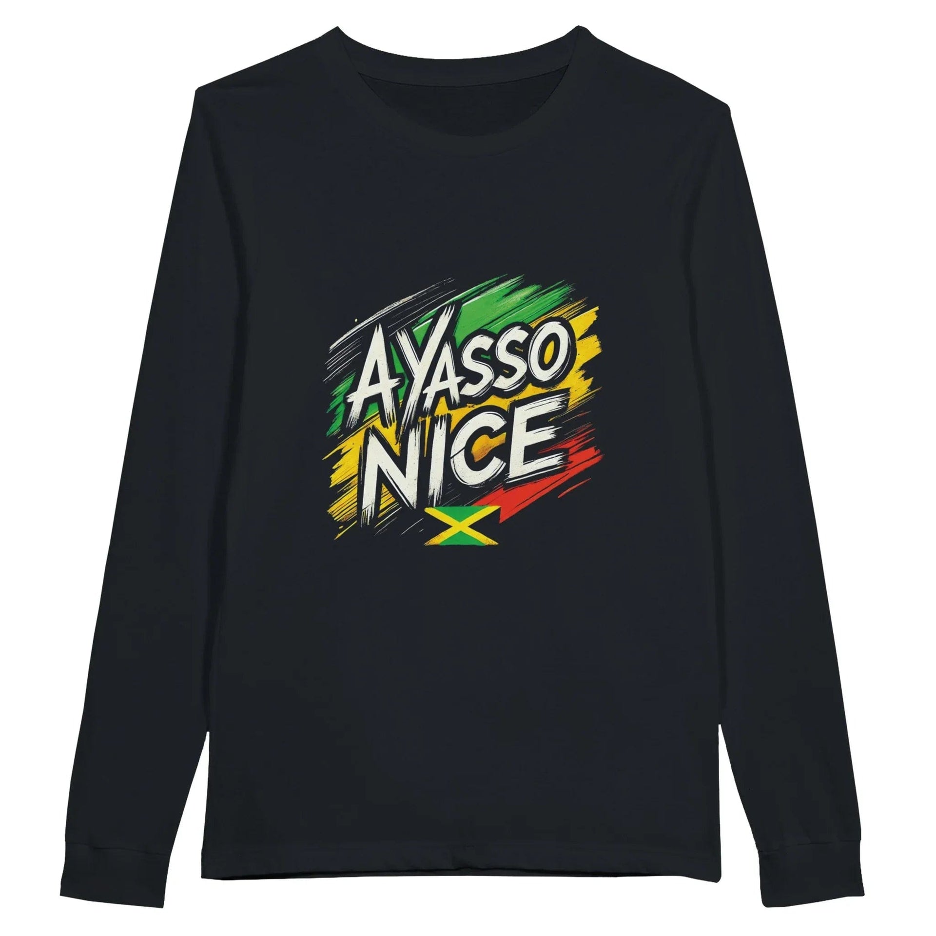 Stylish3Tees.com Print Material Black / S A Yasso Nice Jamaica Premium Unisex Long sleeve T-shirt