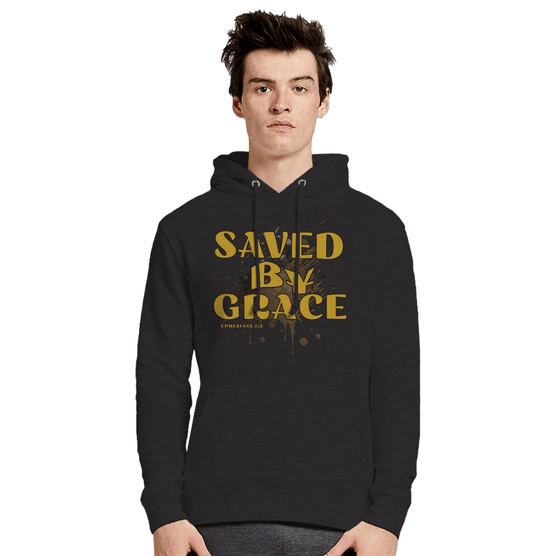 My Store Print Material Saved By Grace. Premium Unisex Pullover Hoodie | Laneseven LS13001